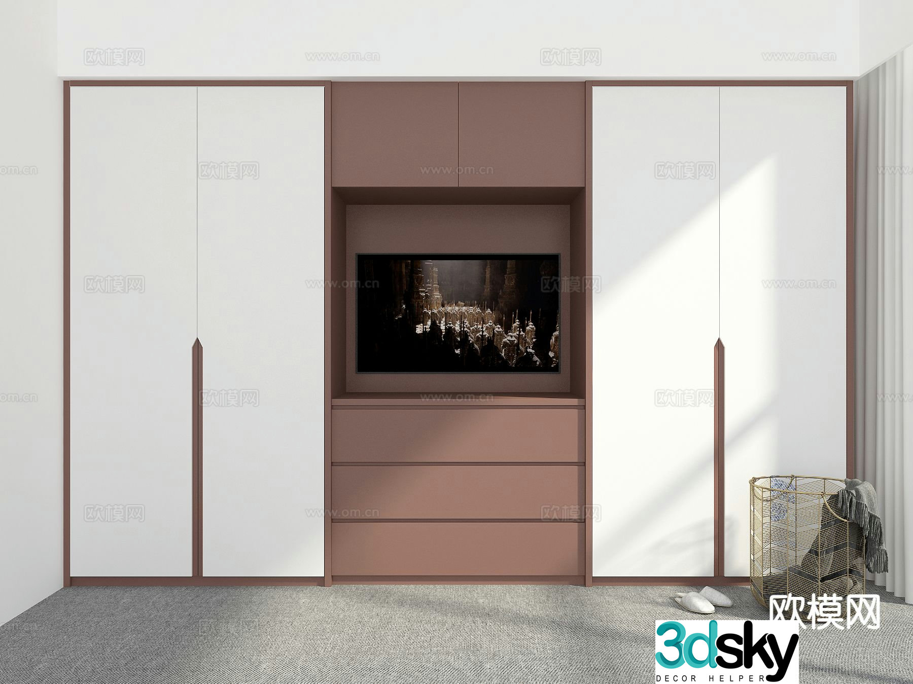 Modern wardrobe 3d model