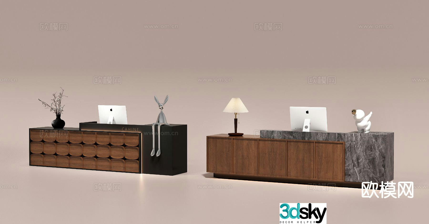 Wabi Sabi front desk company front desk beauty salon front desk B&B front desk 3D model