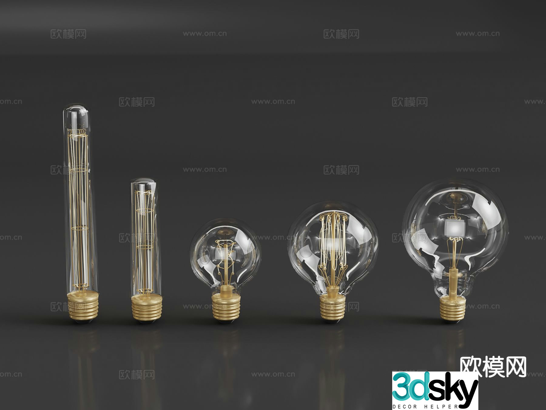 Modern light bulb energy saving lamp incandescent lamp 3d model