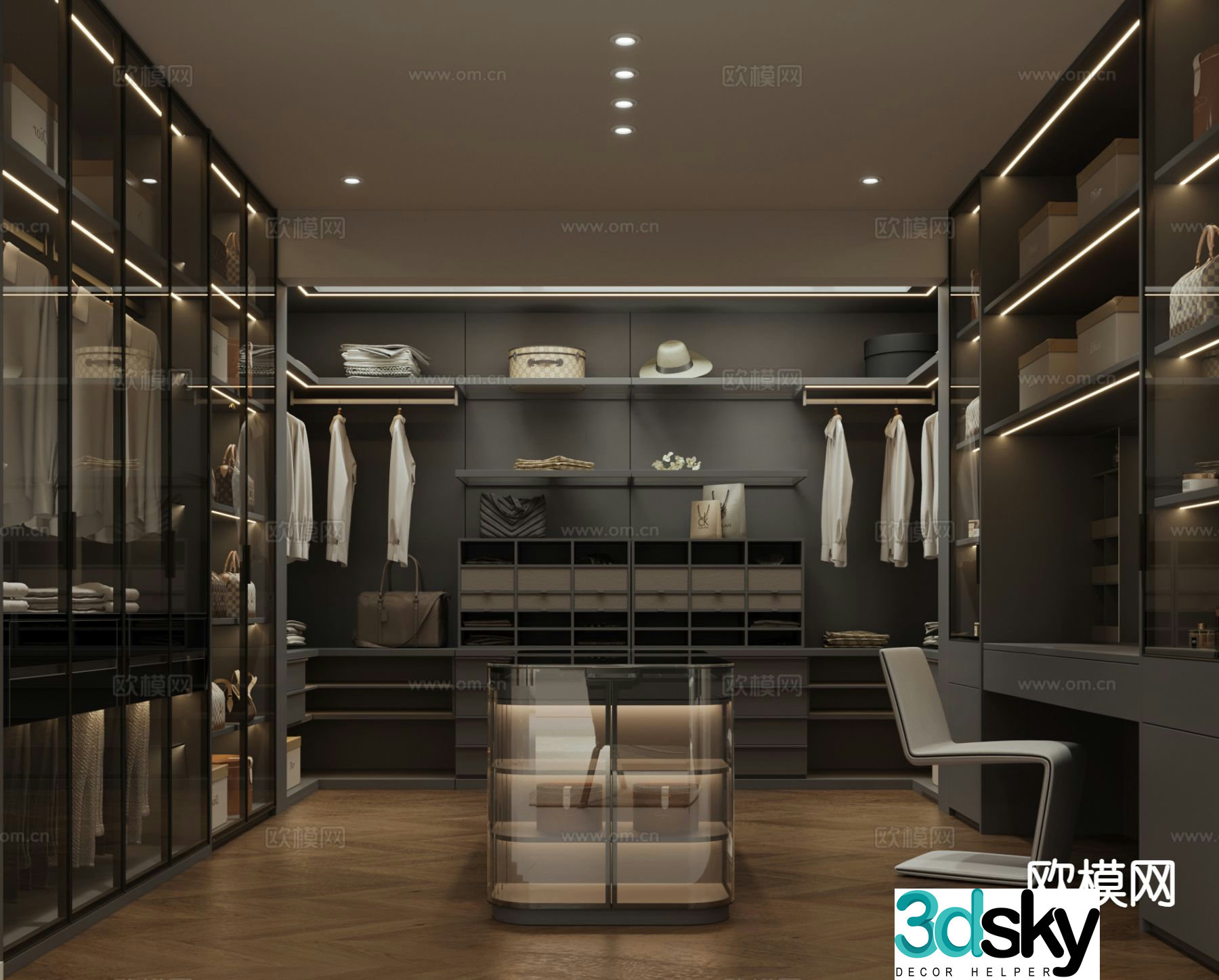 Modern cloakroom 3d model