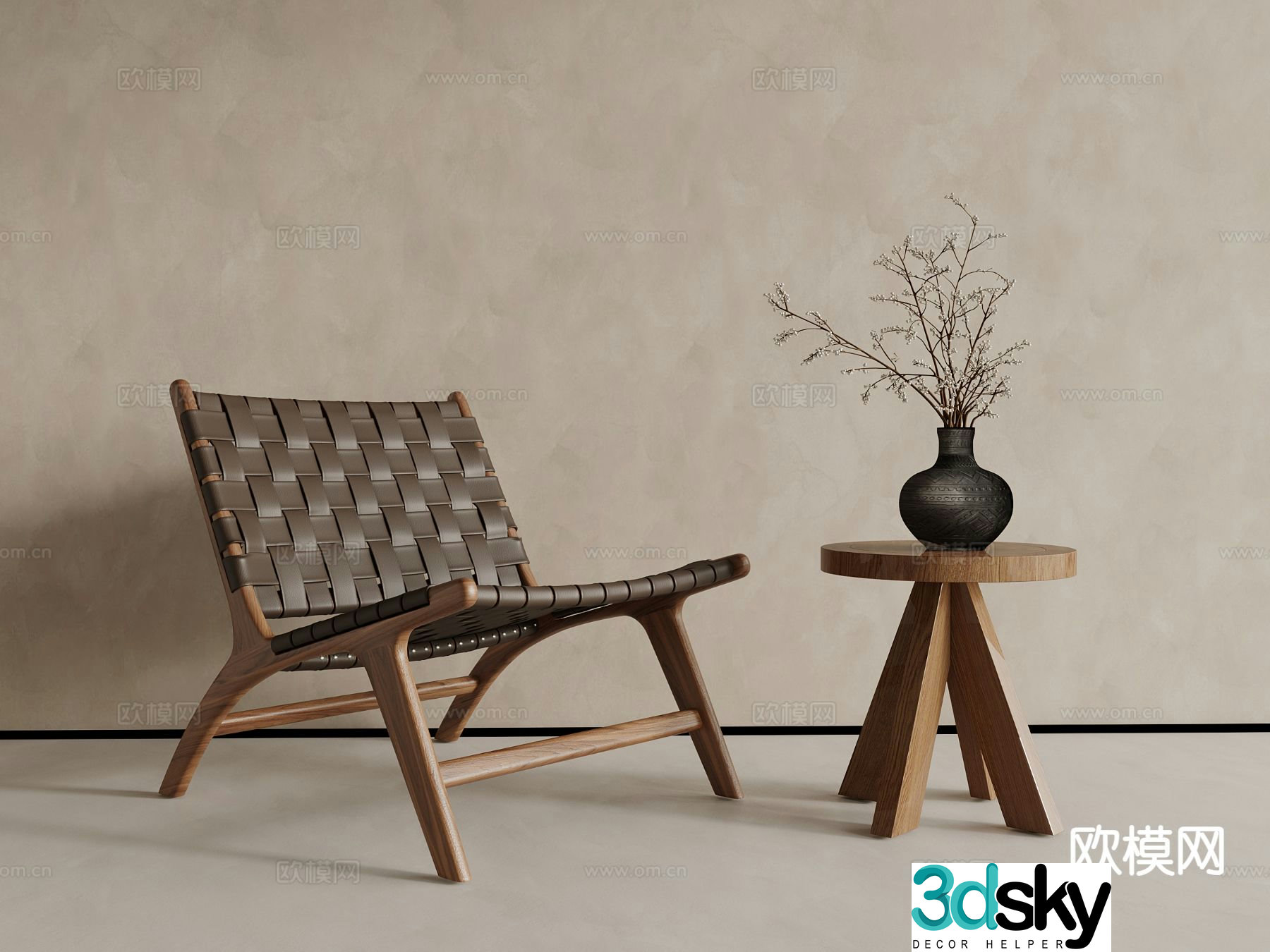 Medieval style leisure chair 3d model