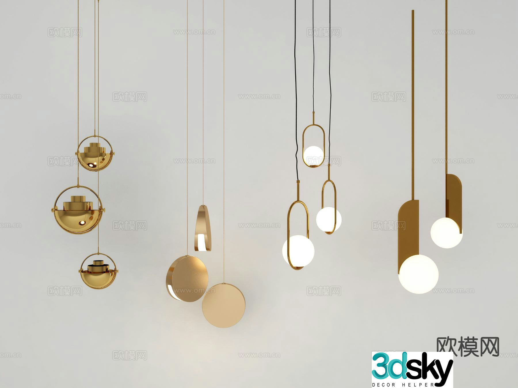 Modern chandelier dining room chandelier 3d model