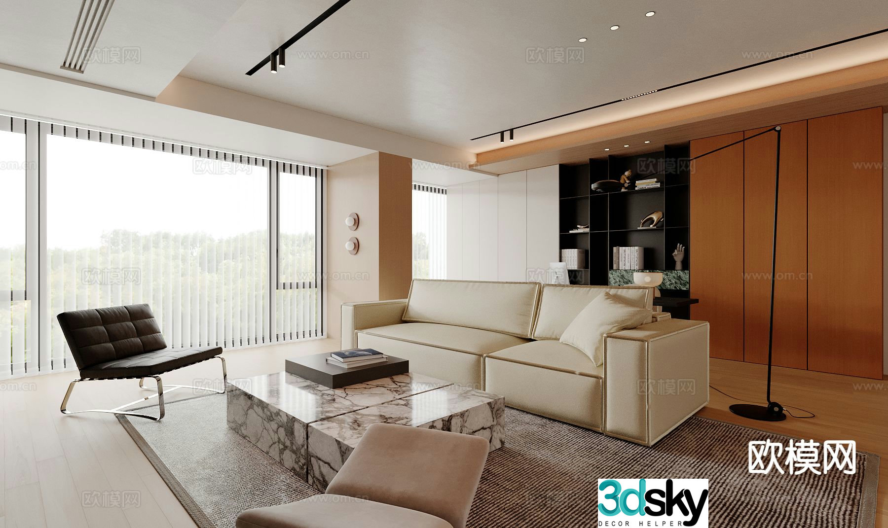 Modern living room 3d model