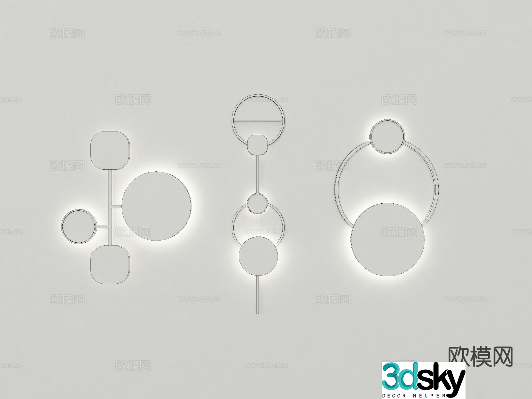 Light luxury wall lamp 3D model