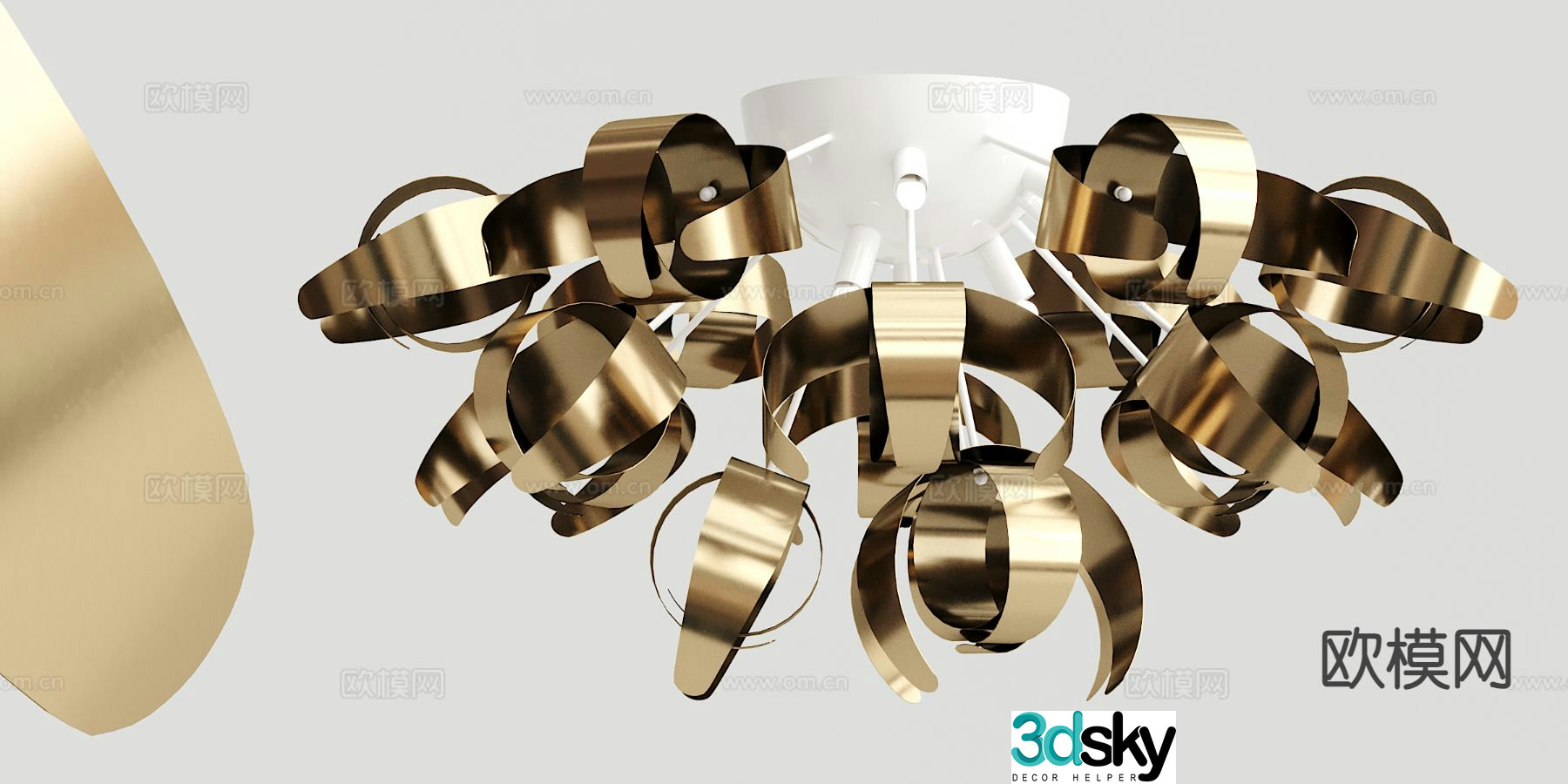 Light luxury ceiling lamp 3D model