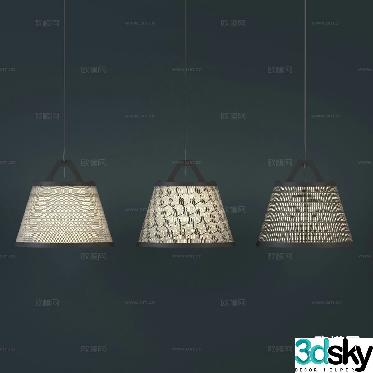 Wabi-sabi azabu chandelier 3d model