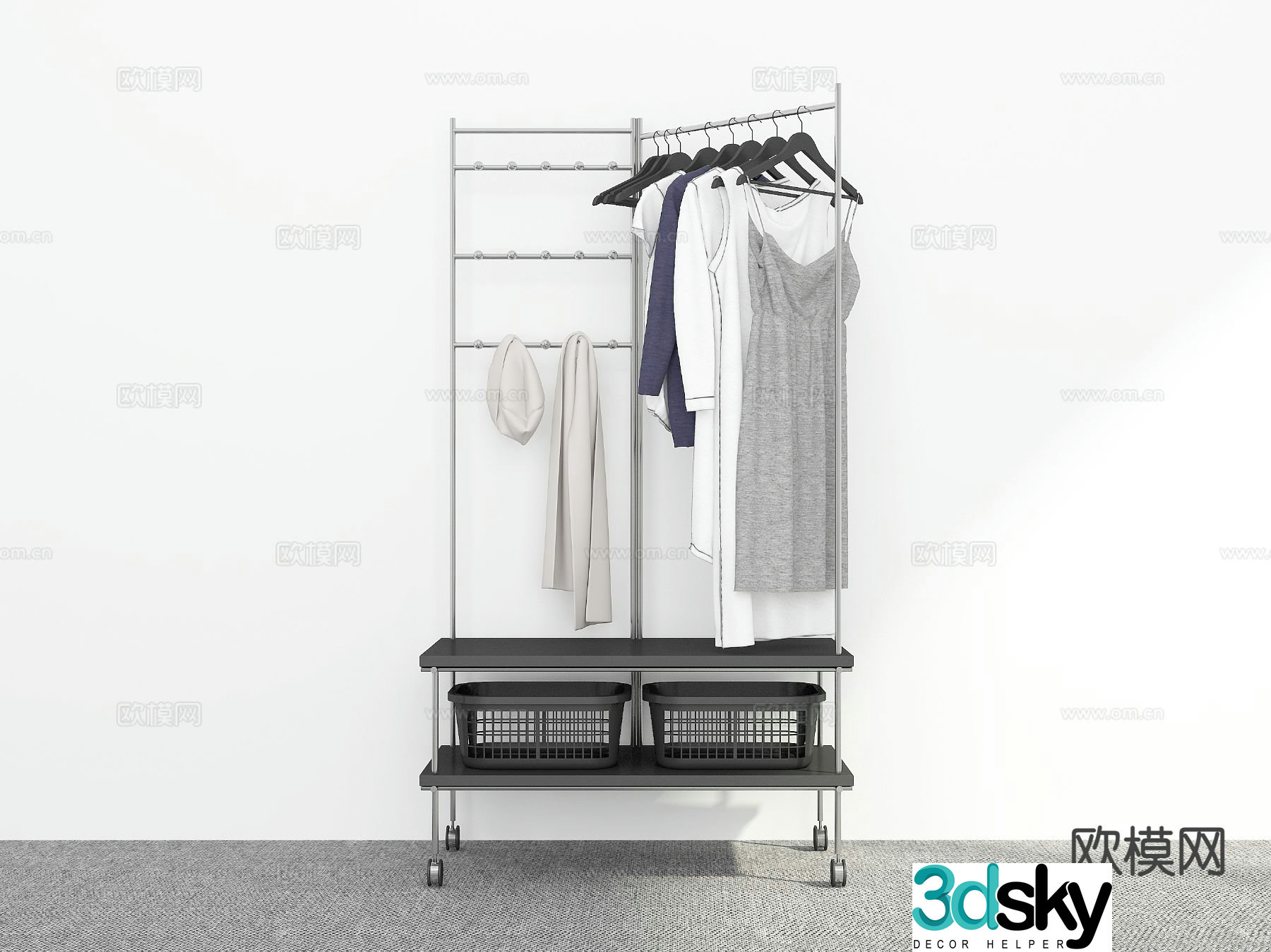 Modern clothes hanger 3d model
