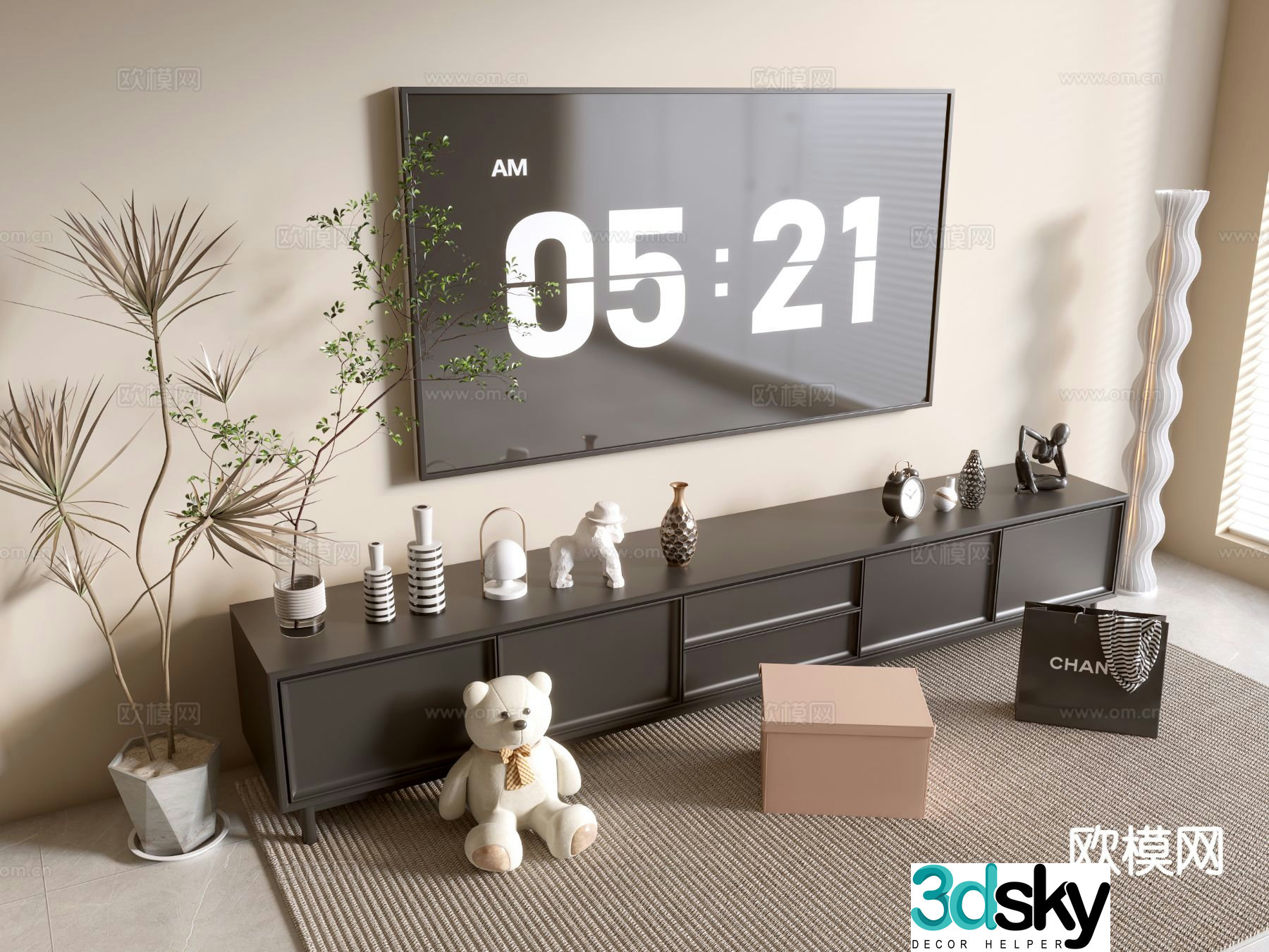 Modern TV cabinet 3d model