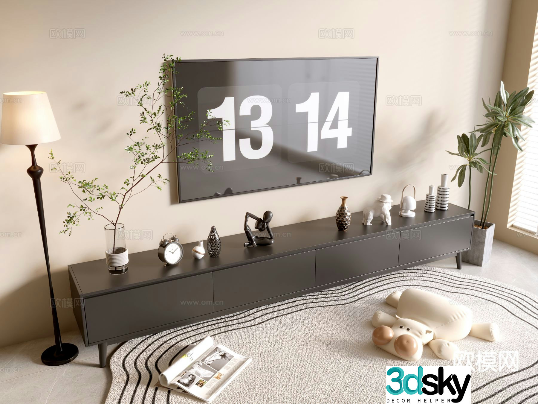 Modern TV cabinet 3d model