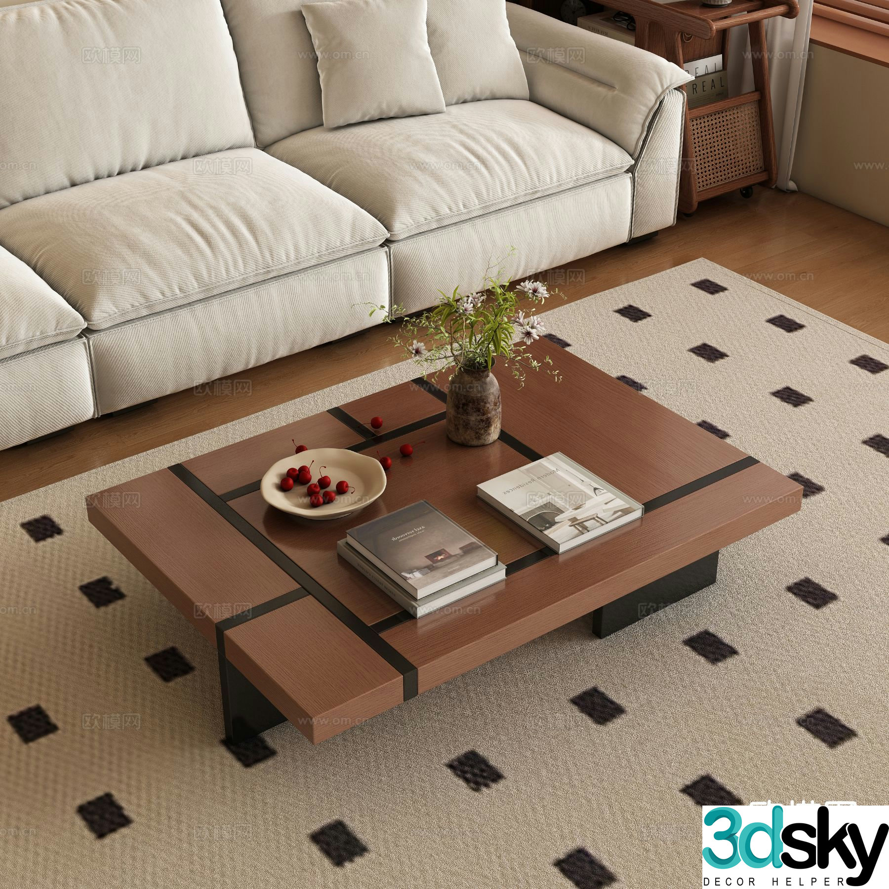 Medieval style coffee table 3D model