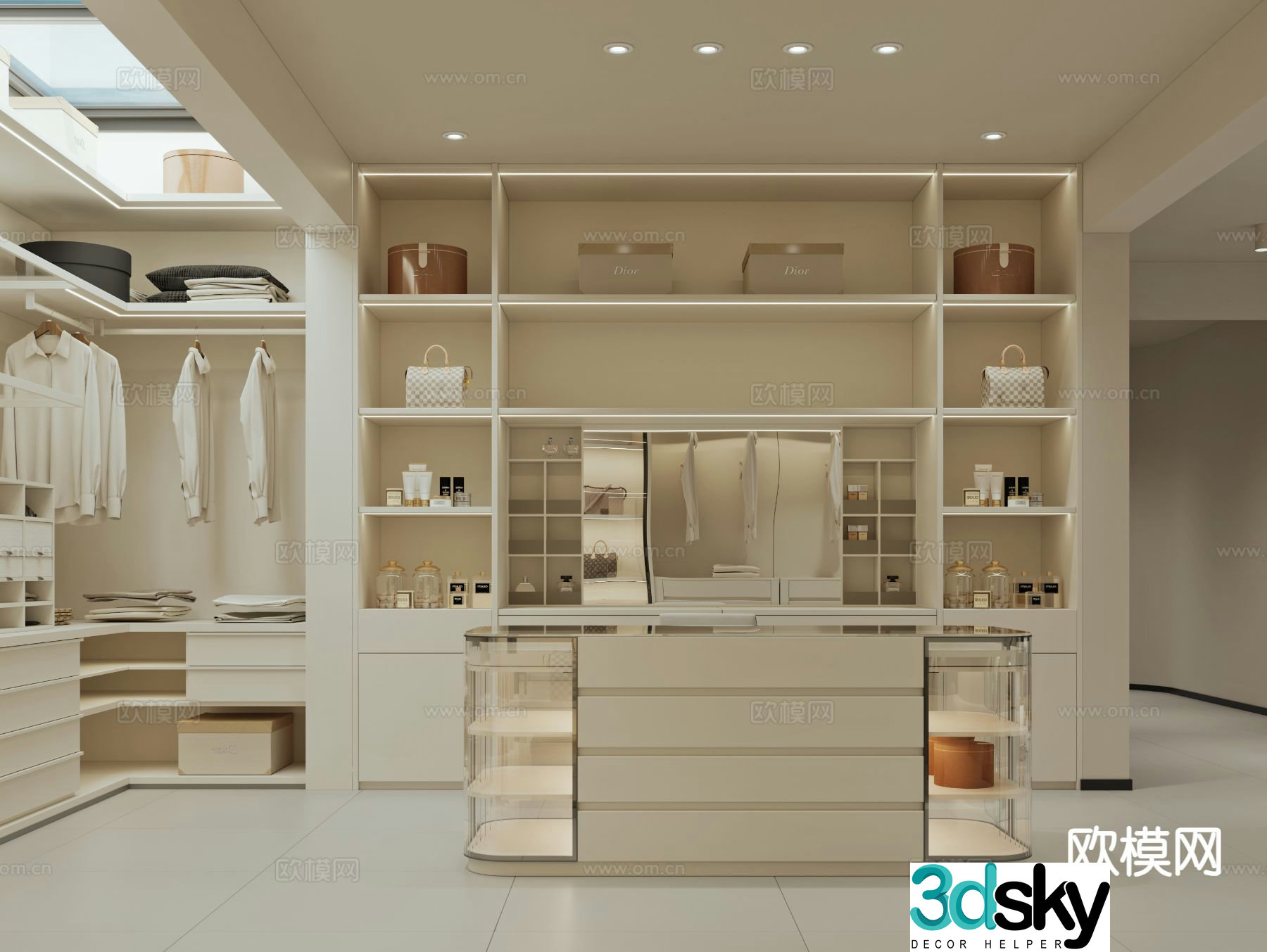 Modern cloakroom 3d model