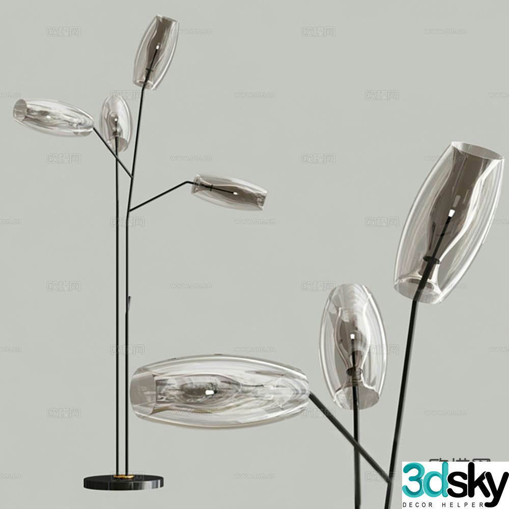 Modern art lamp floor lamp 3d model