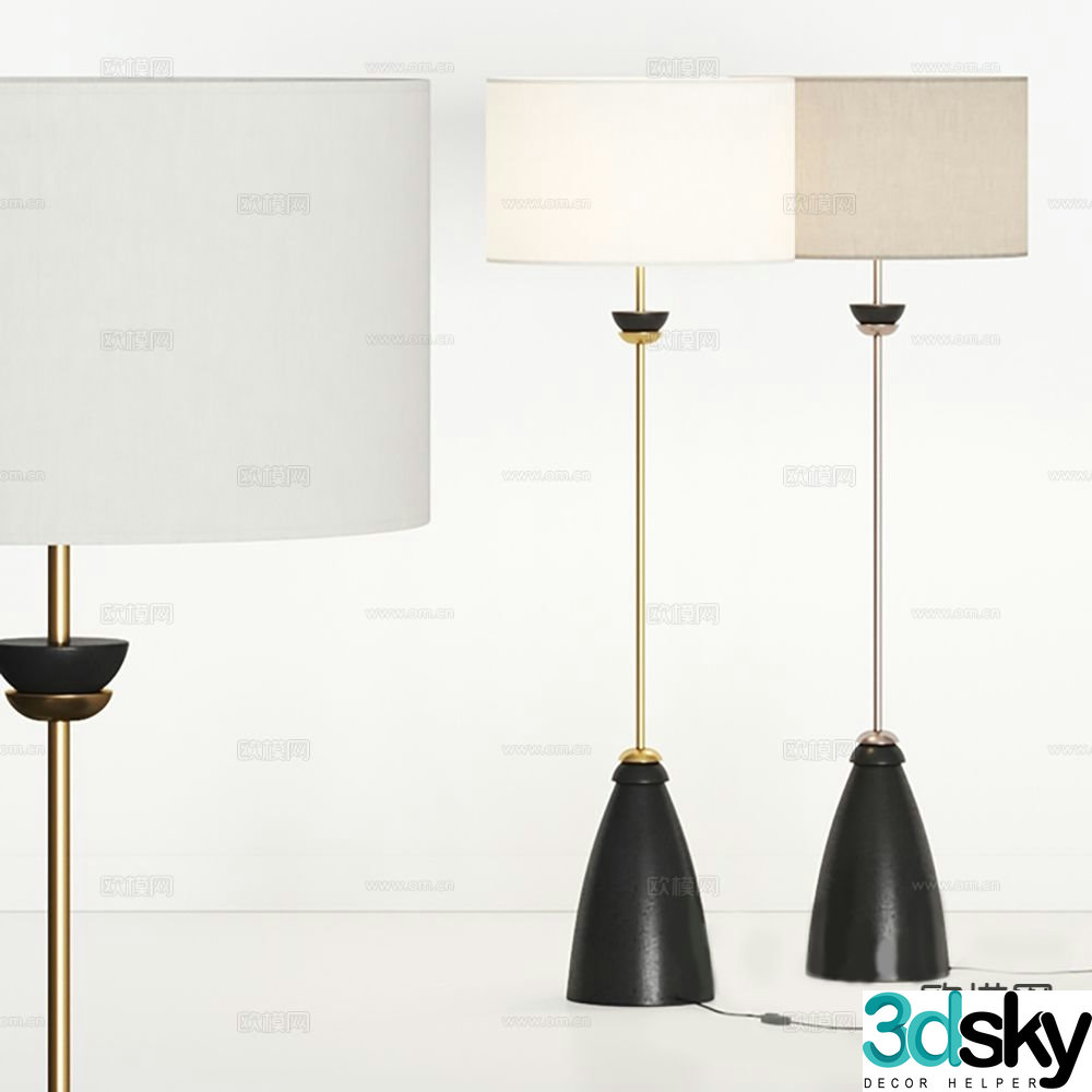 Modern art lamp floor lamp 3d model