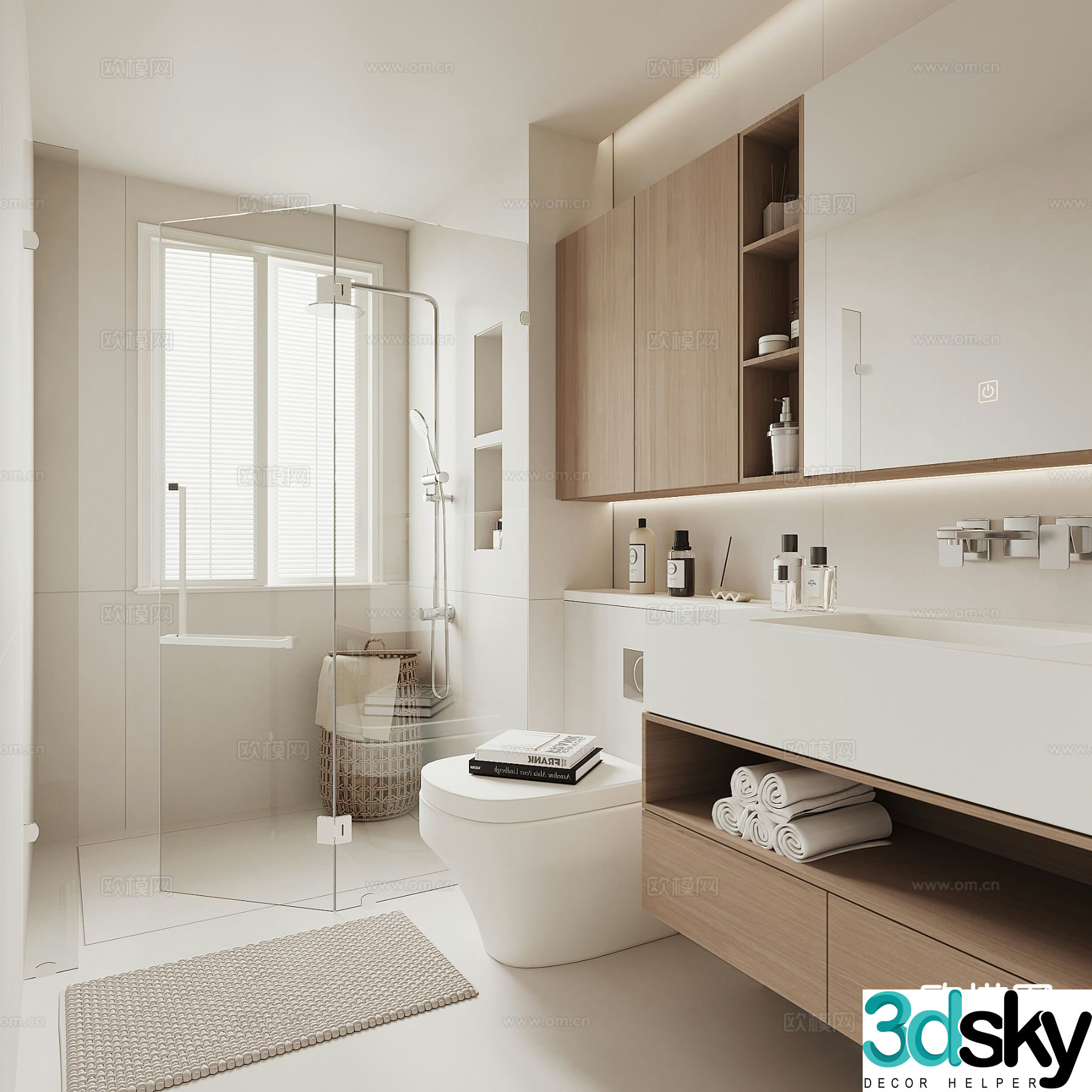 Modern bathroom bathroom 3d model
