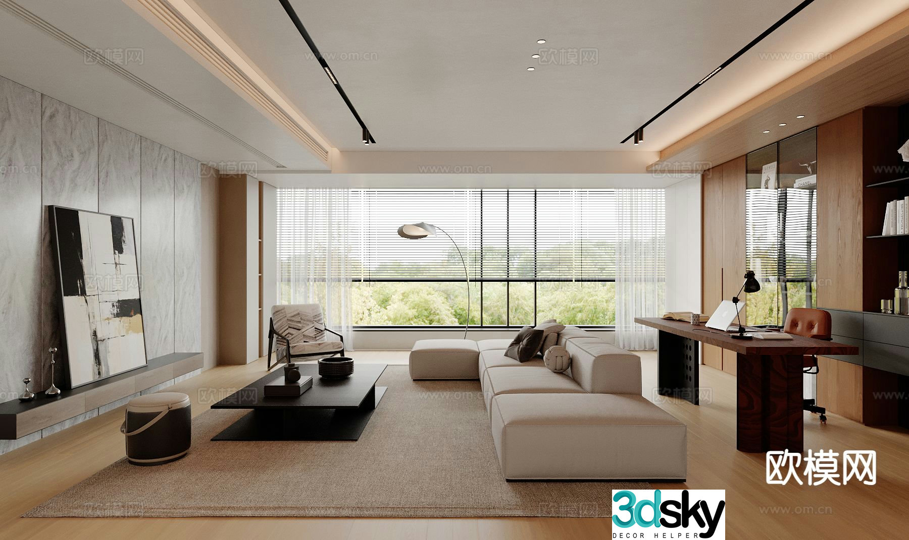 Modern living room 3d model