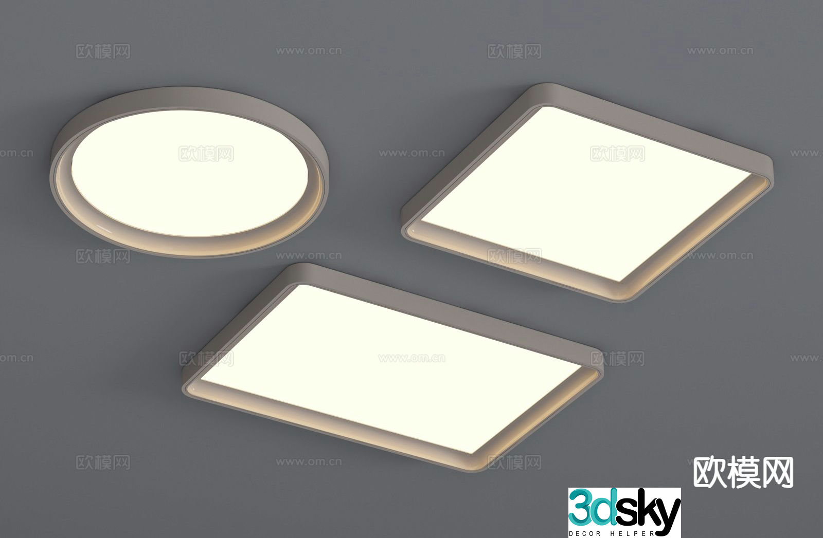 Simple ceiling lamp bedroom lamp 3d model