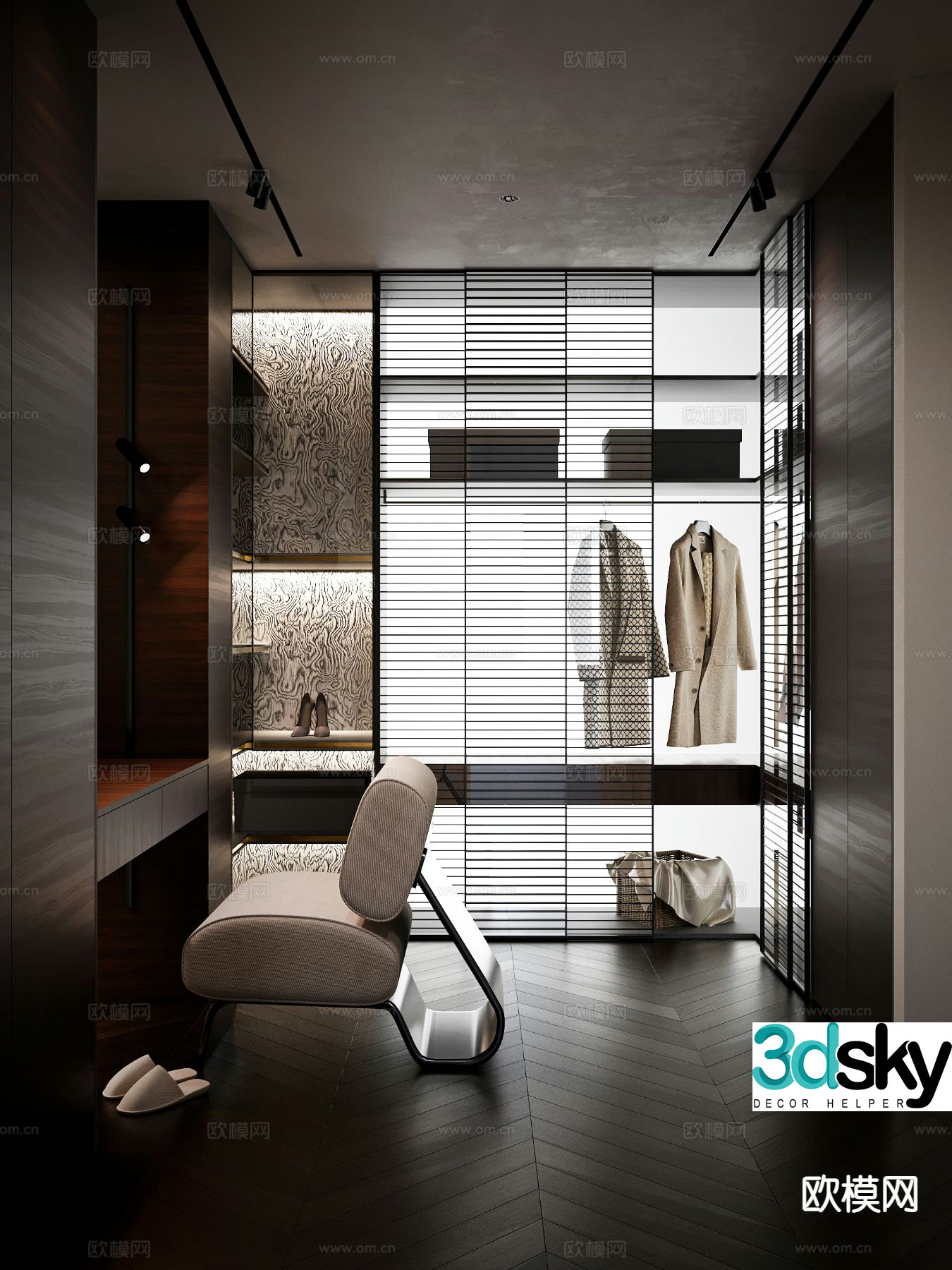 Italian cloakroom 3D model
