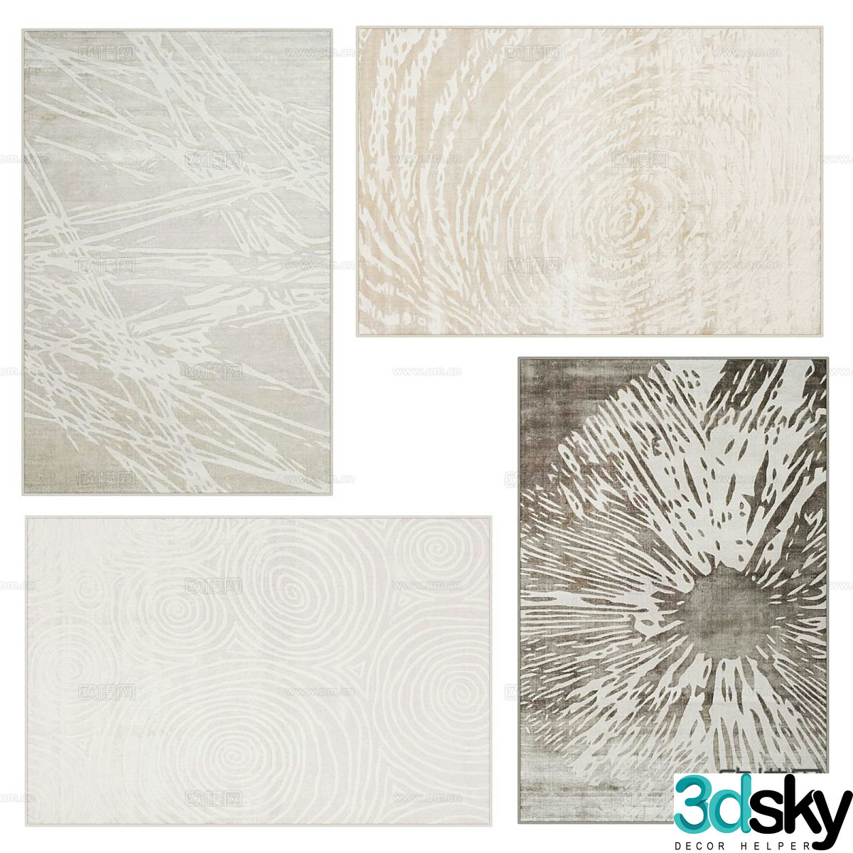 Carpet square rug 3d model