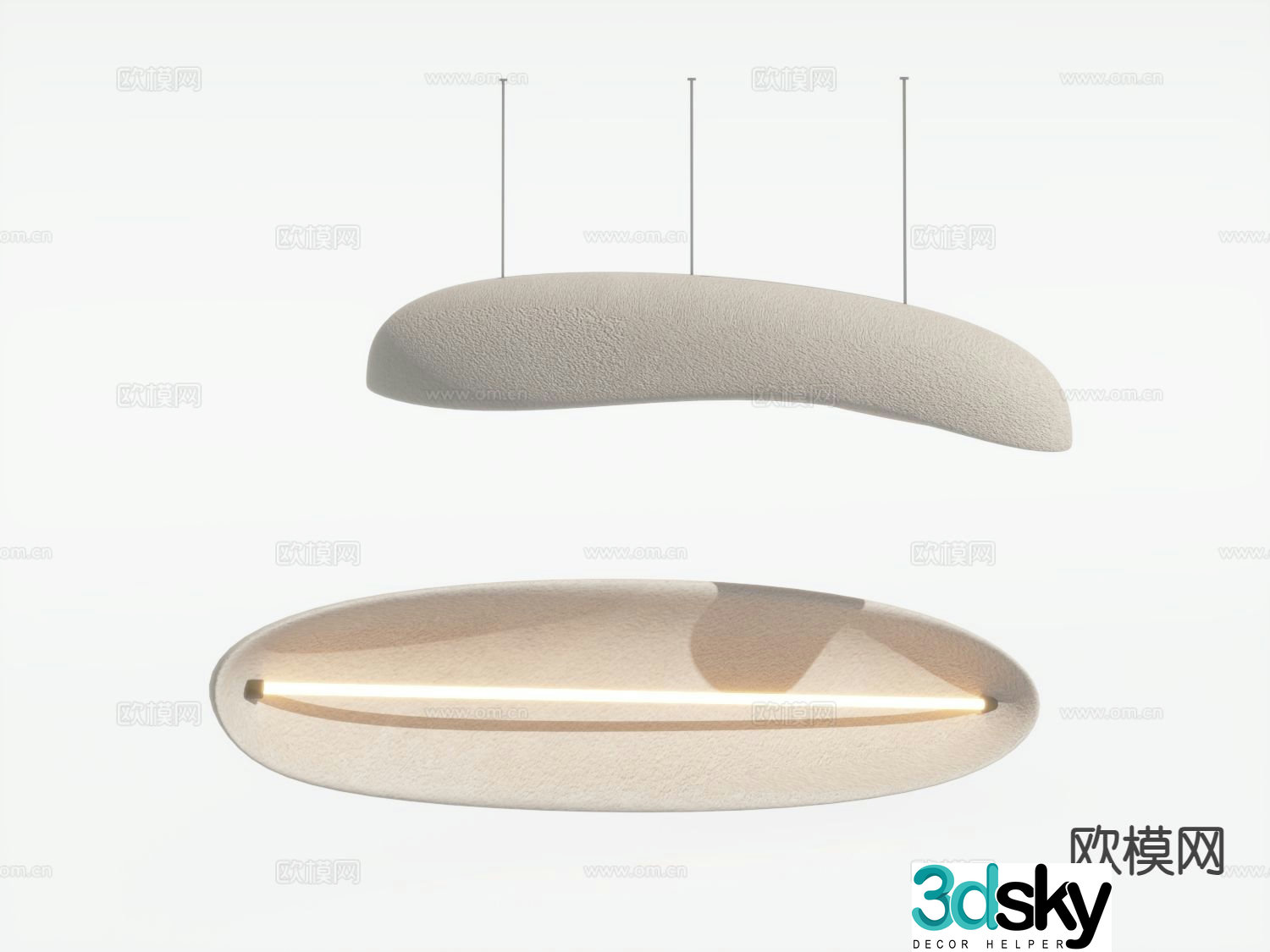 Wabi-sabi chandelier art chandelier 3d model