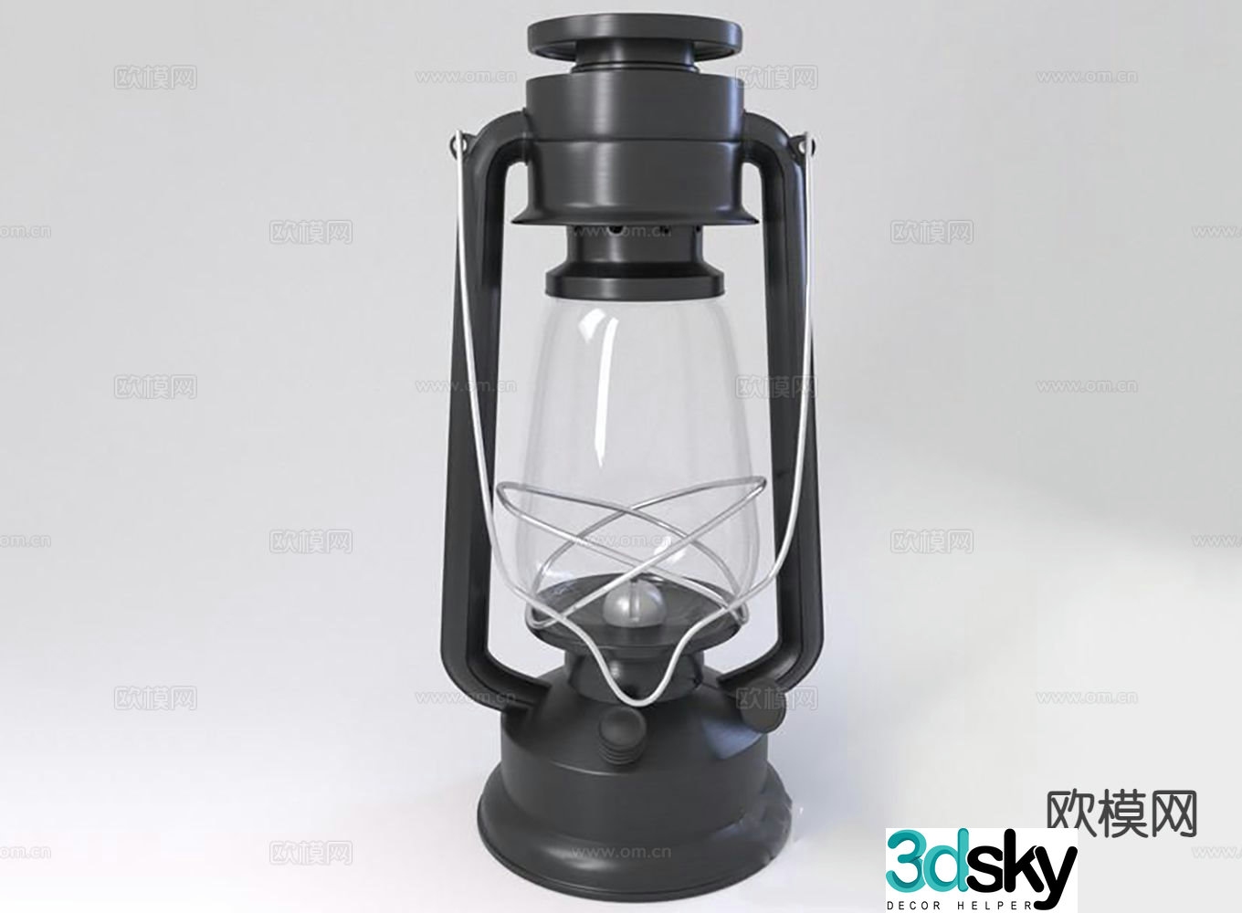 Kerosene lamp retro lamp 3d model