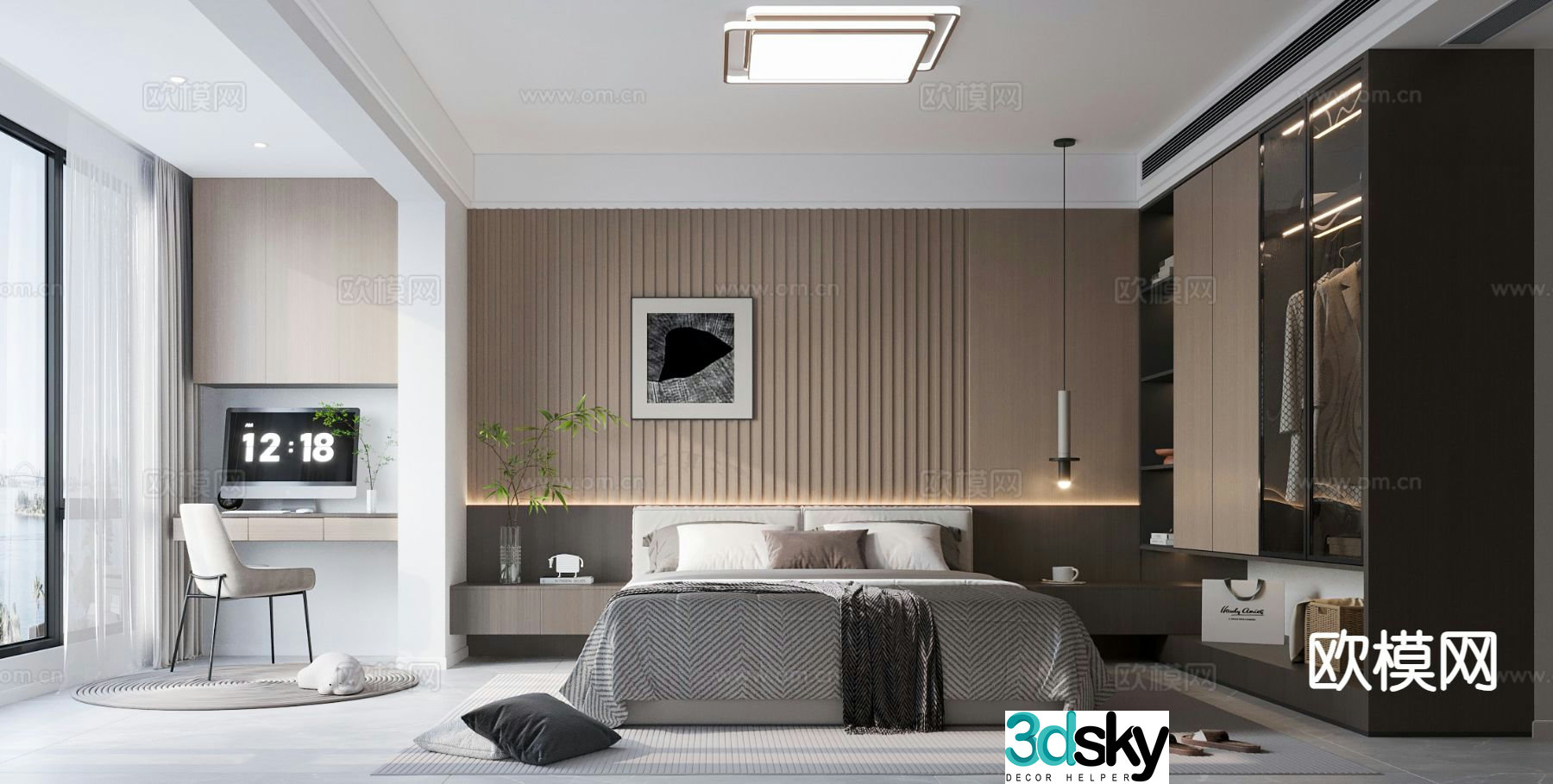 Italian style bedroom master bedroom master bedroom 3d model
