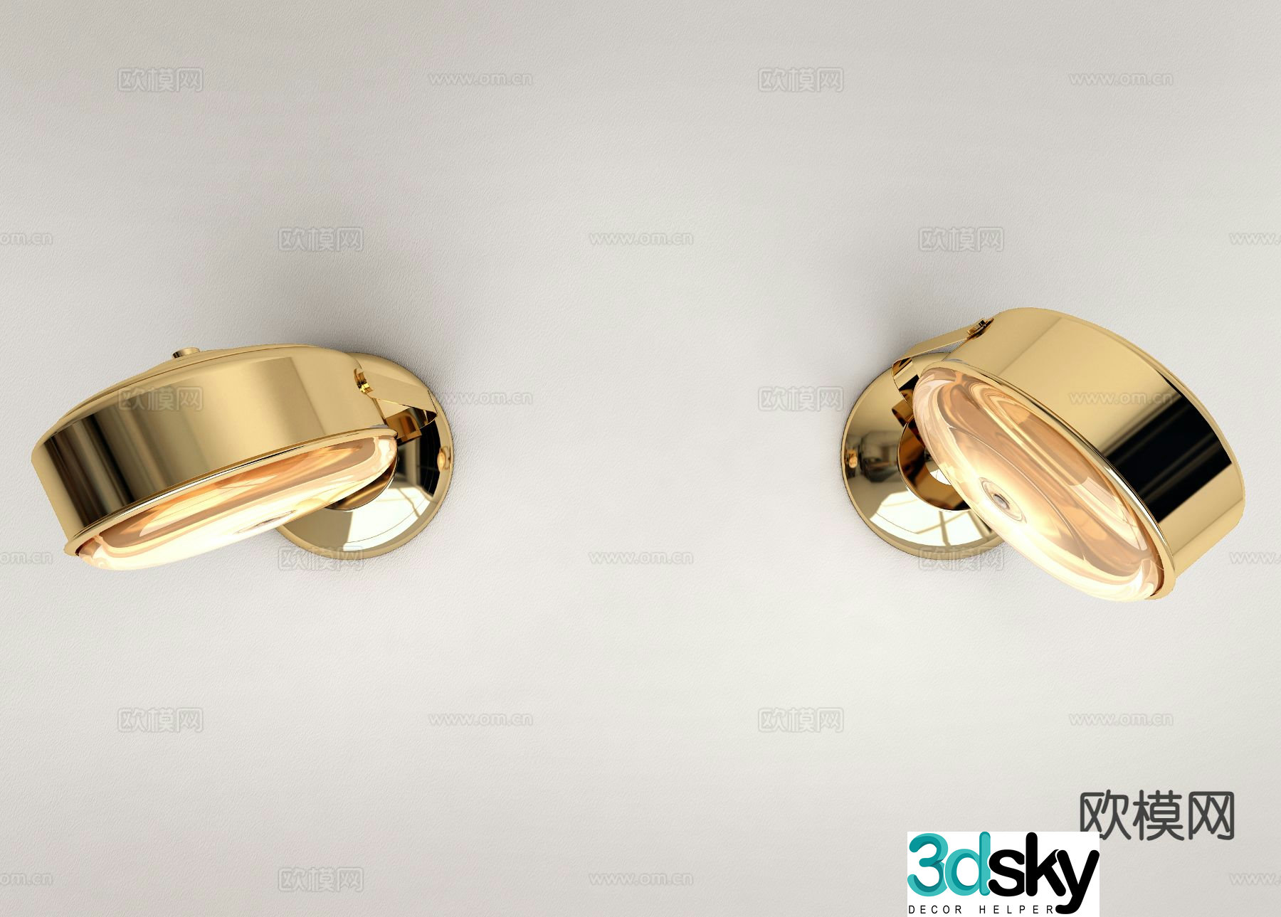 Light luxury bedside lamp wall lamp 3D model