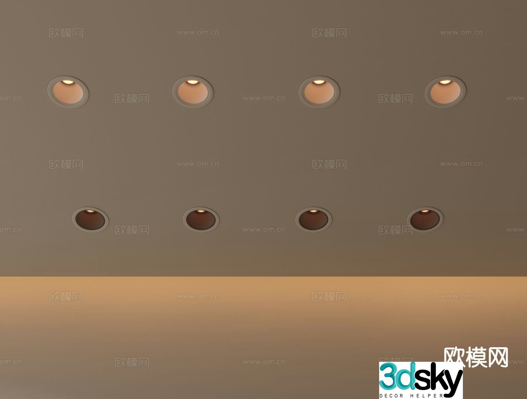 Modern minimalist downlight spotlight 3d model