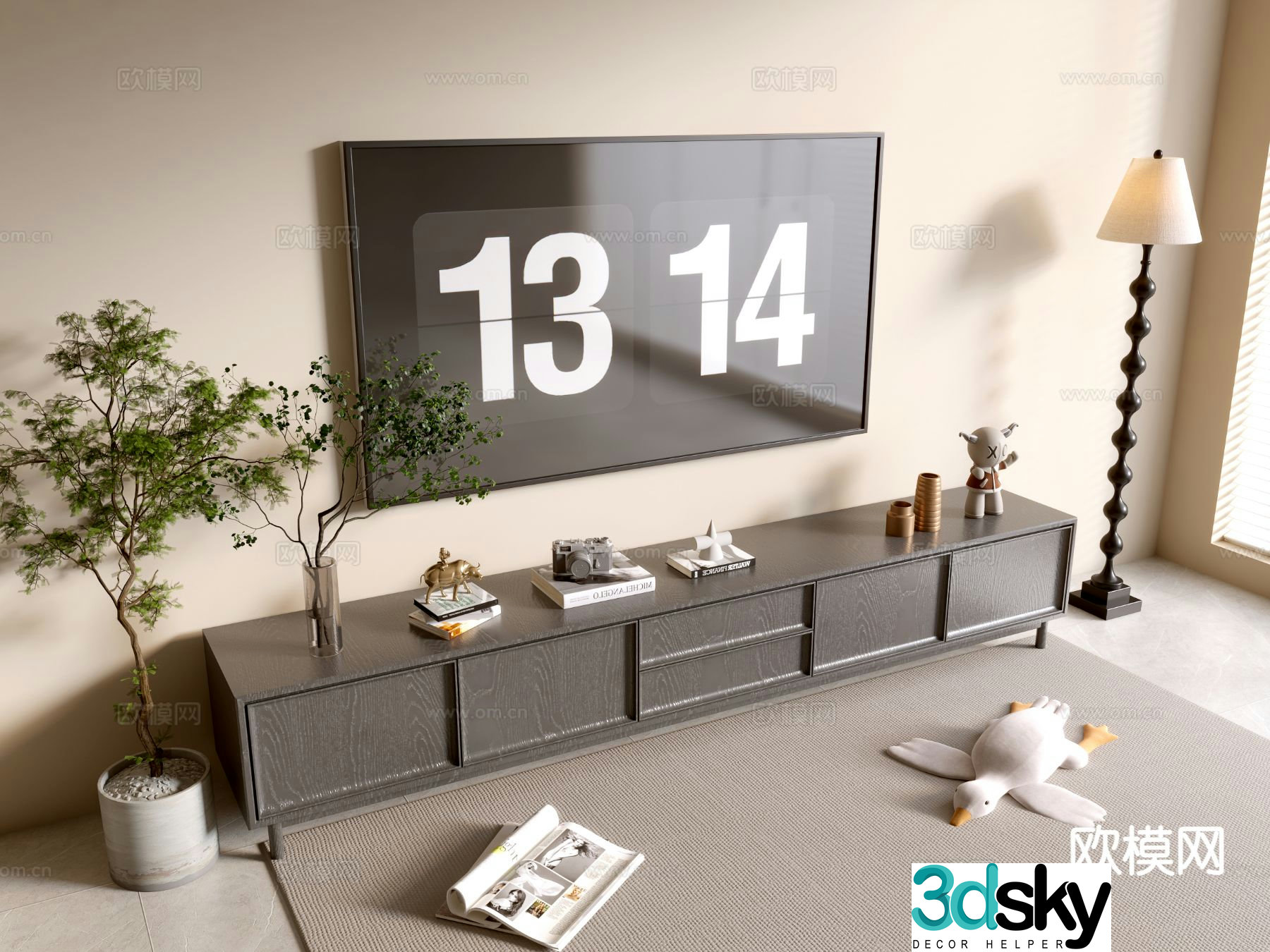 Modern TV cabinet 3d model
