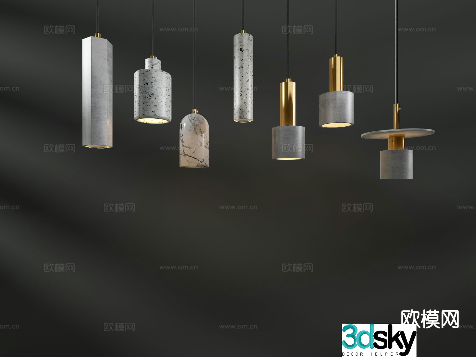 Nordic chandelier 3d model
