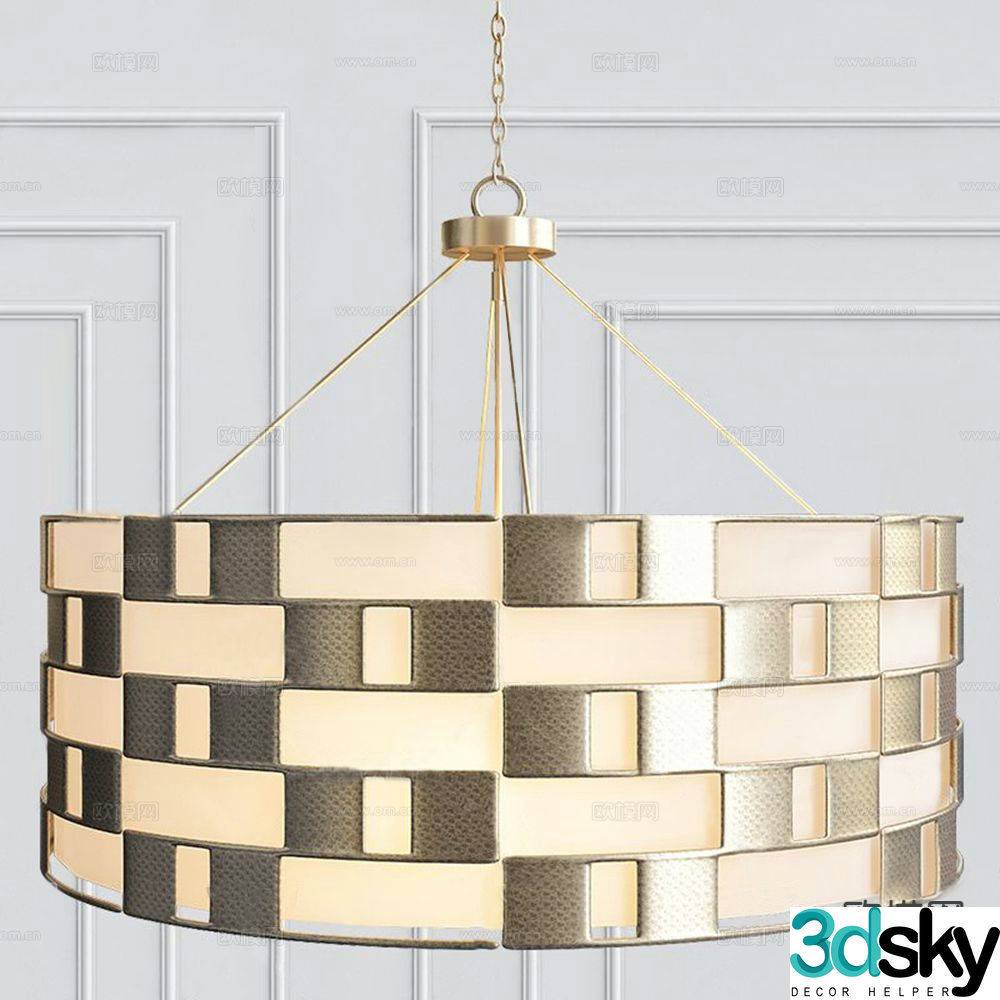 Light luxury chandelier hotel chandelier 3d model