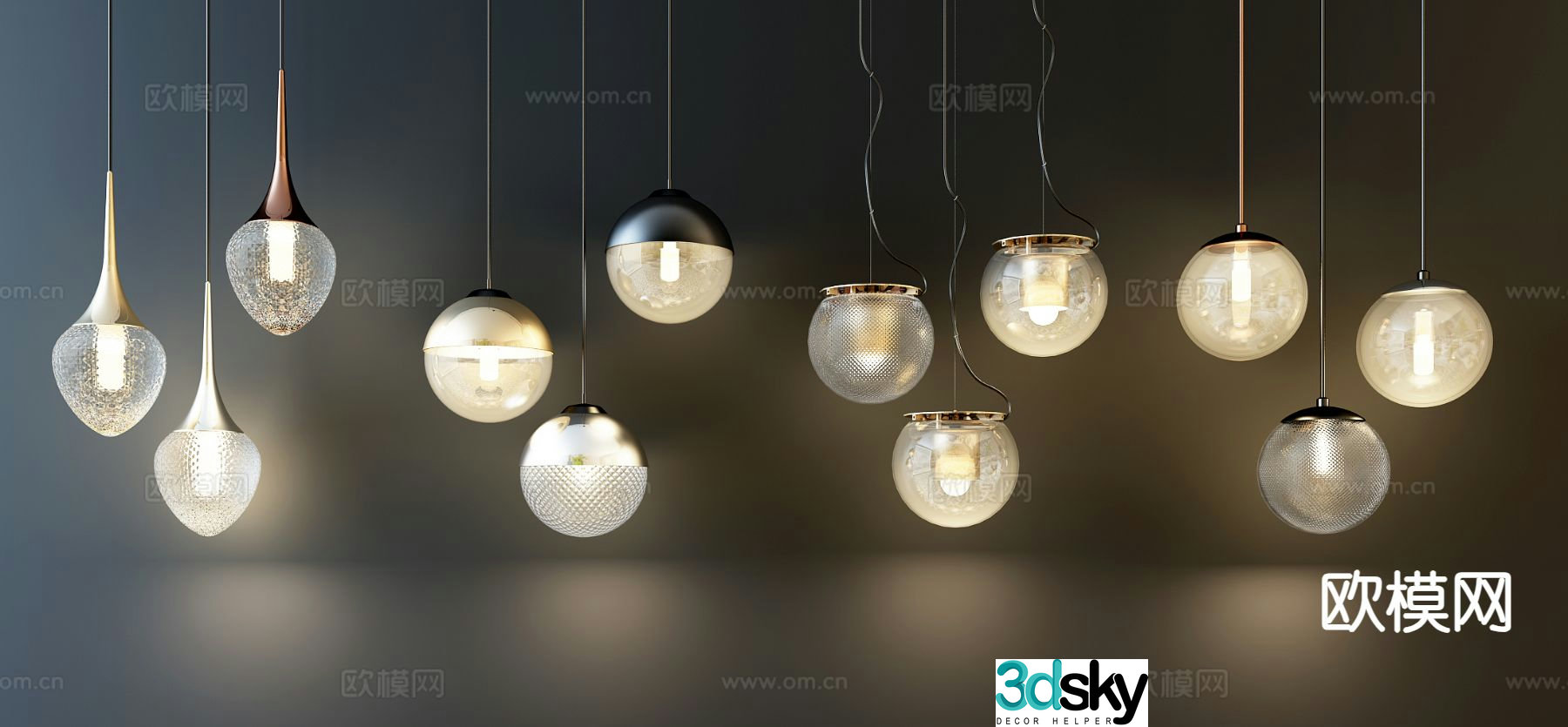 Modern chandelier 3d model