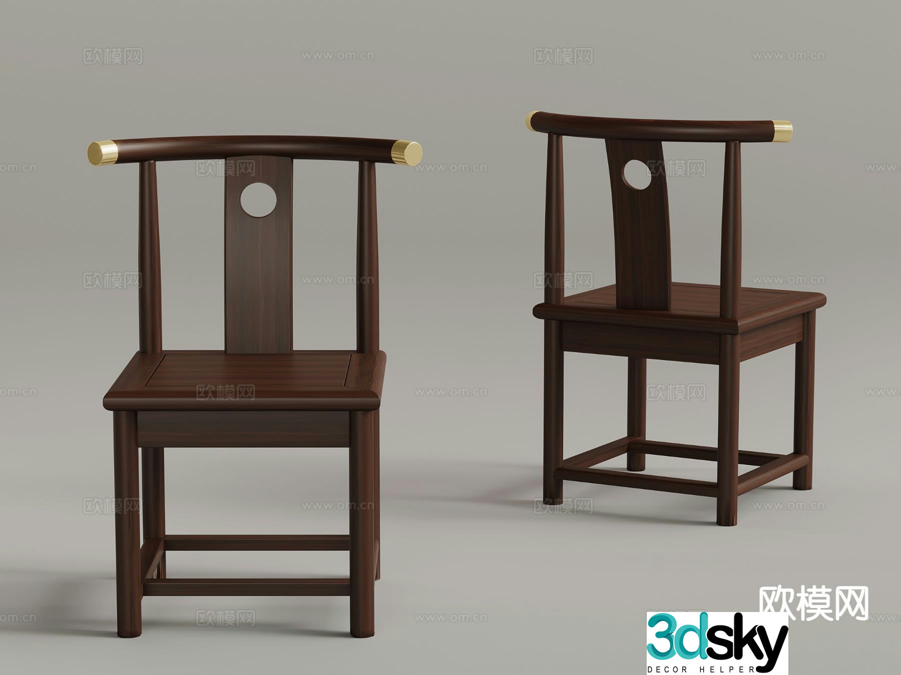 New Chinese style leisure chair 3d model