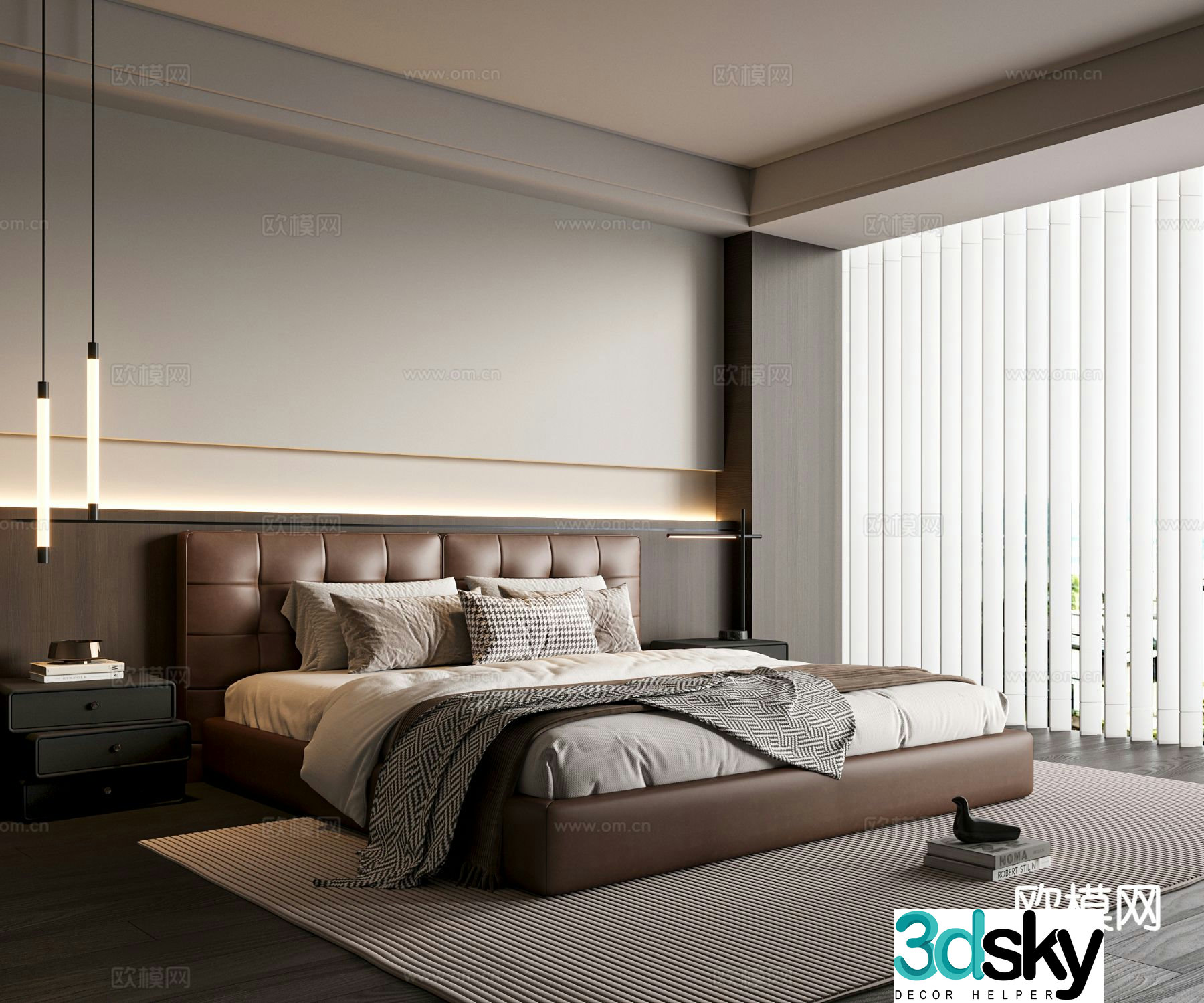 Italian style bedroom master bedroom 3d model