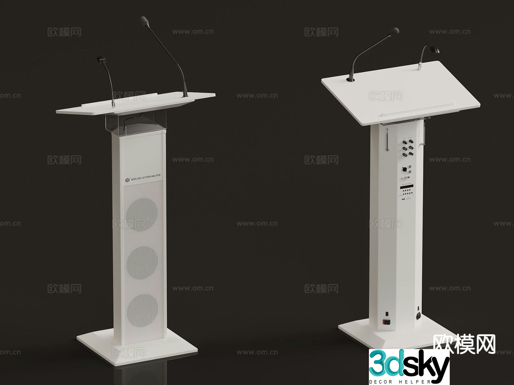 modern podium podium 3d model