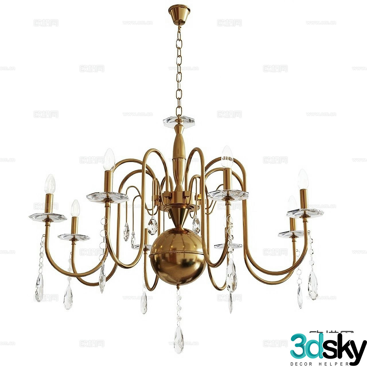 Modern chandelier 3d model