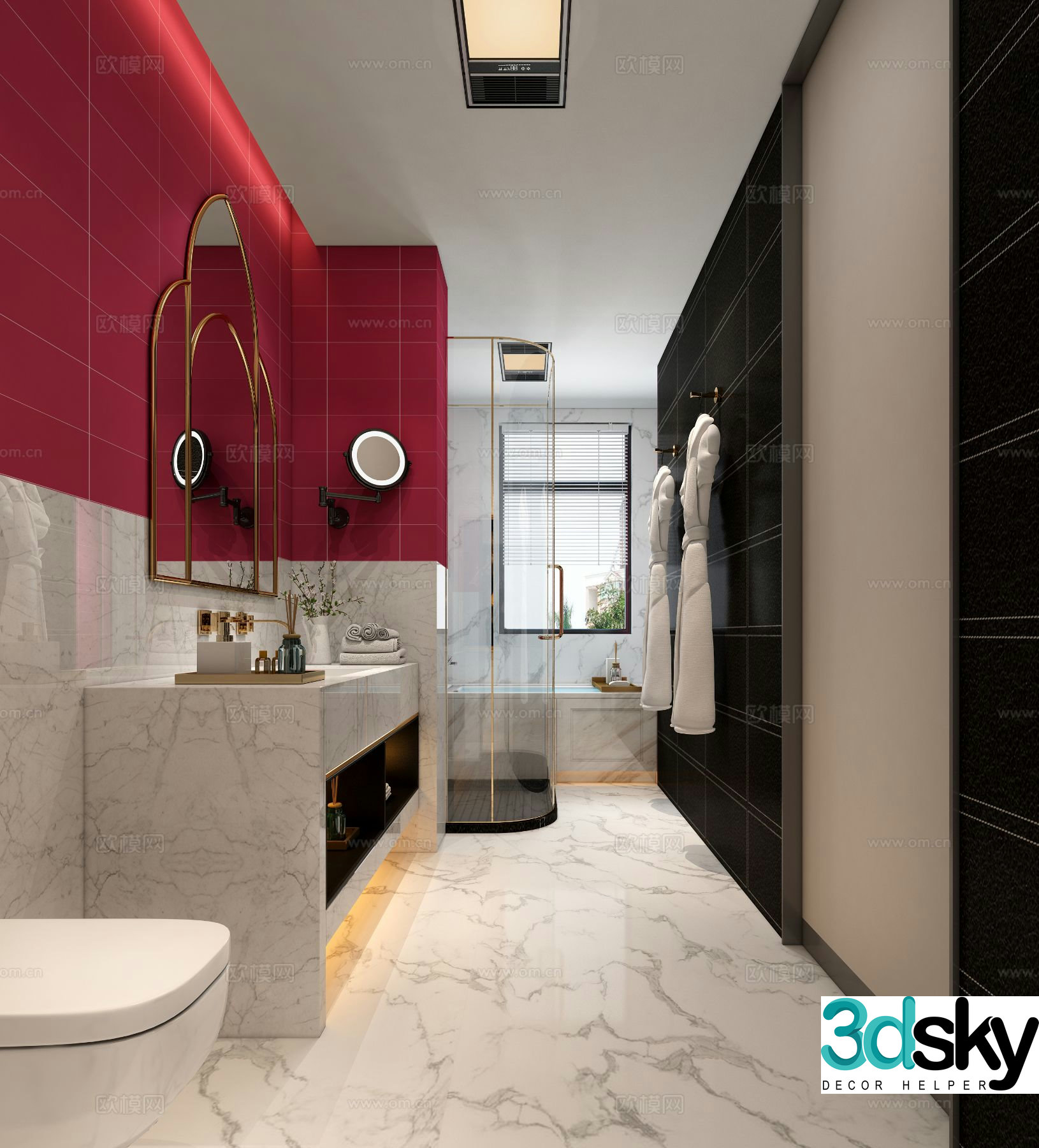 modern bathroom toilet 3d model