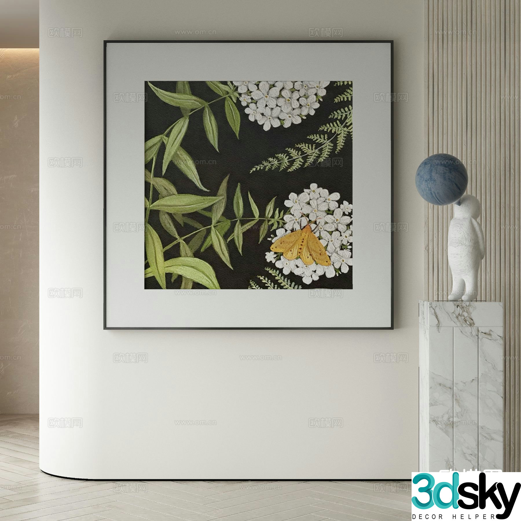Decorative painting art painting hanging painting 3d model