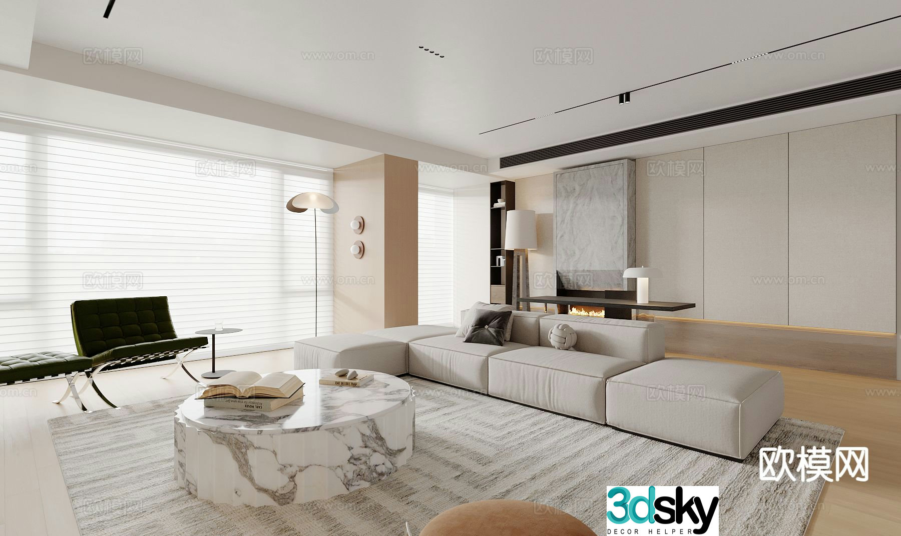 Modern living room 3d model