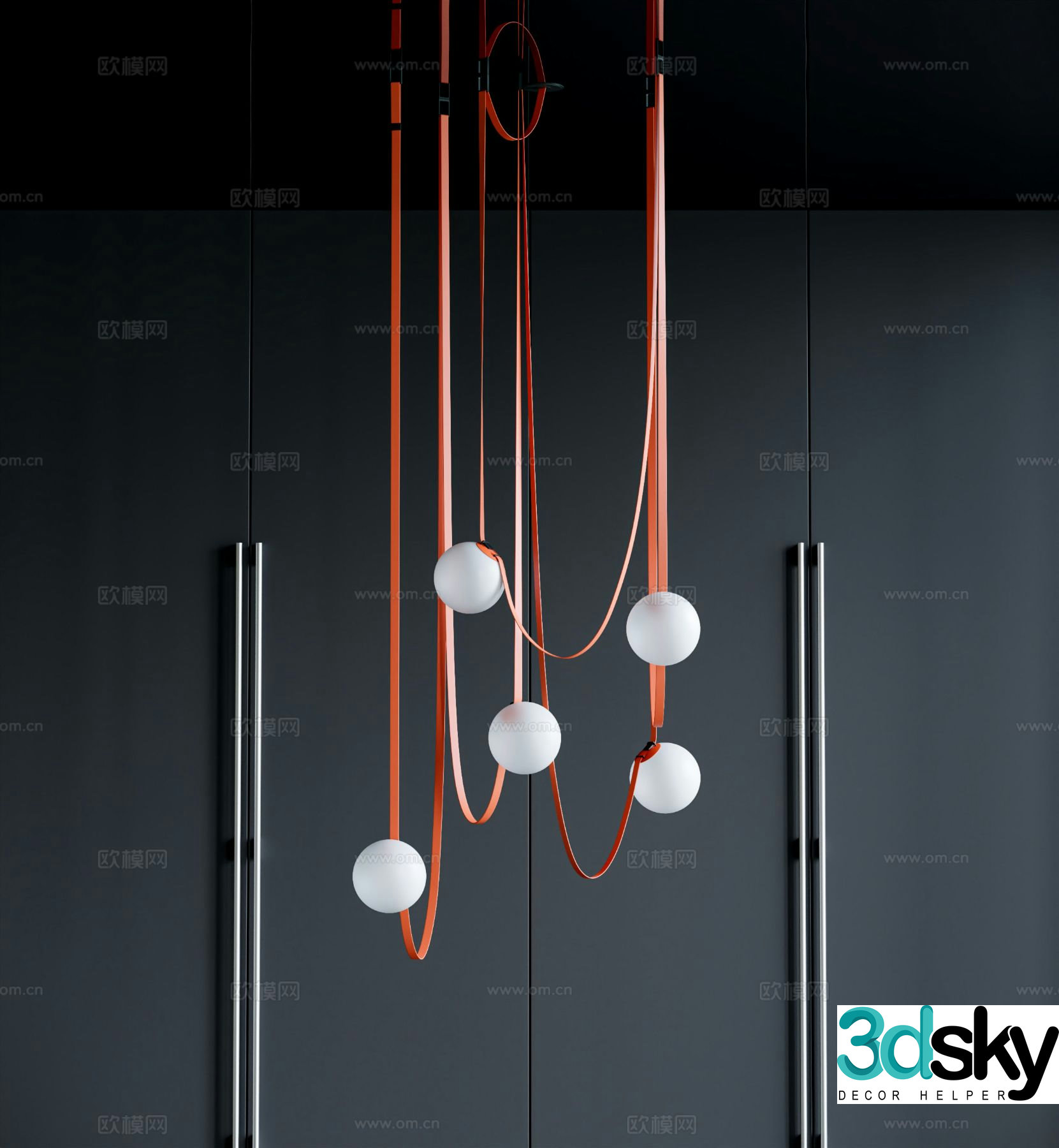Modern creative chandelier 3d model