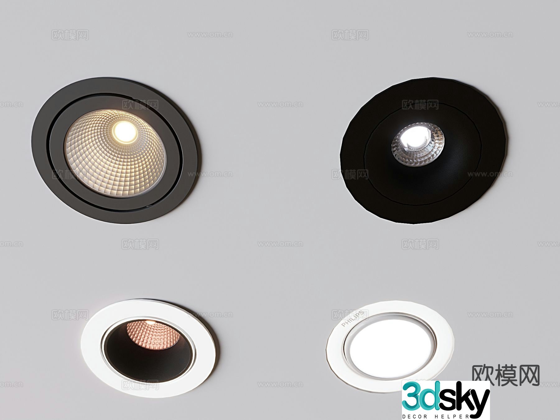Modern downlight spotlight 3d model