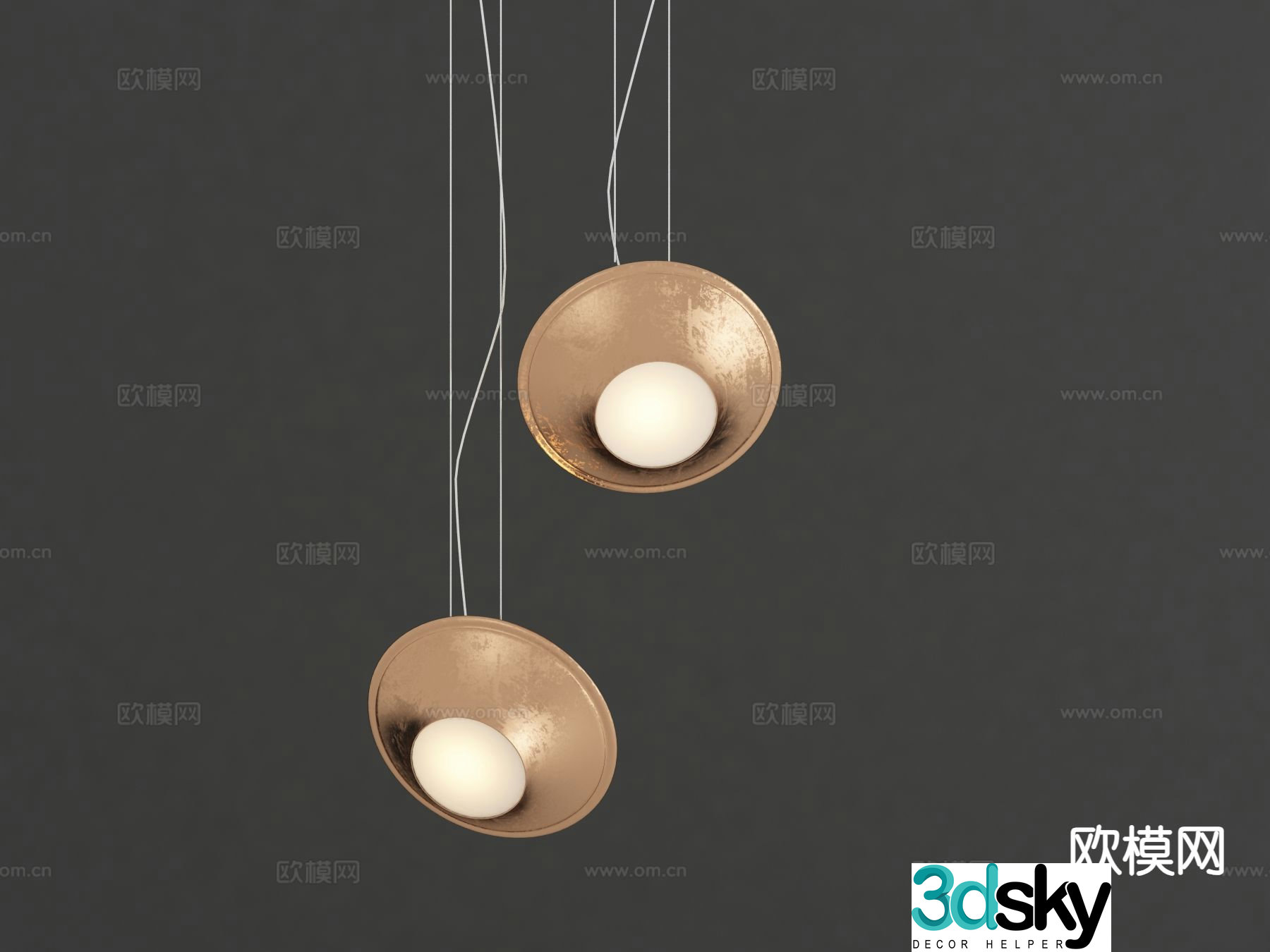 Modern chandelier 3d model