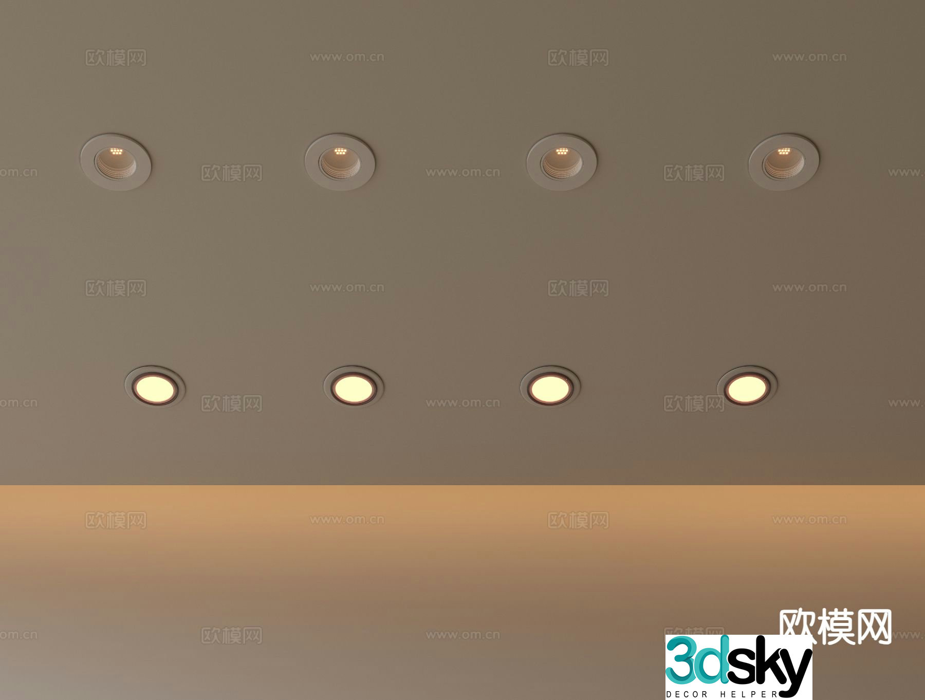 Modern minimalist downlight spotlight 3d model