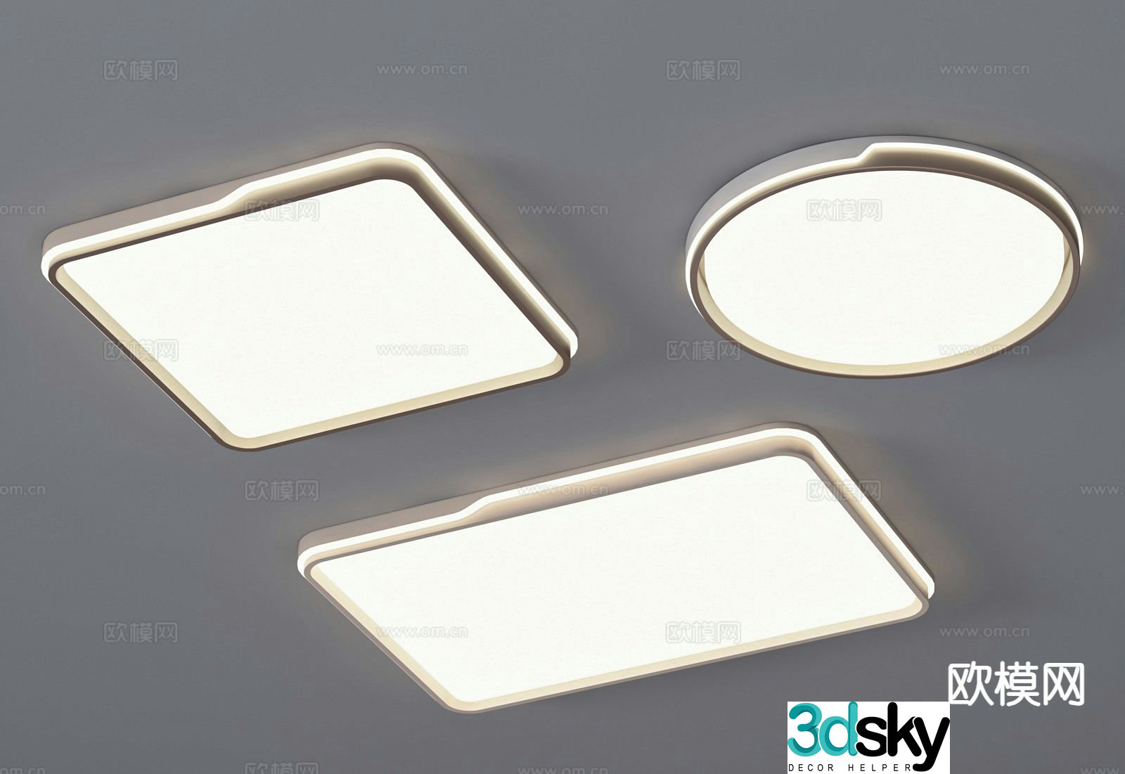 Simple ceiling lamp bedroom lamp 3d model