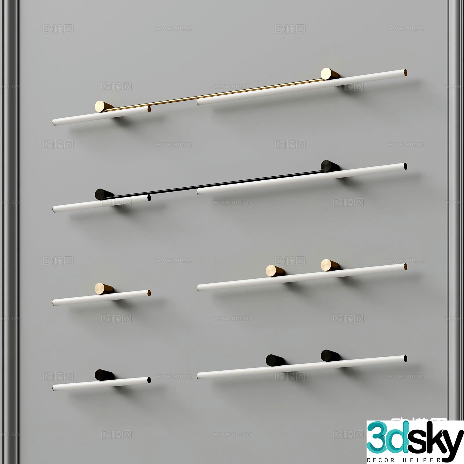 Modern wall light metal wall light 3d model