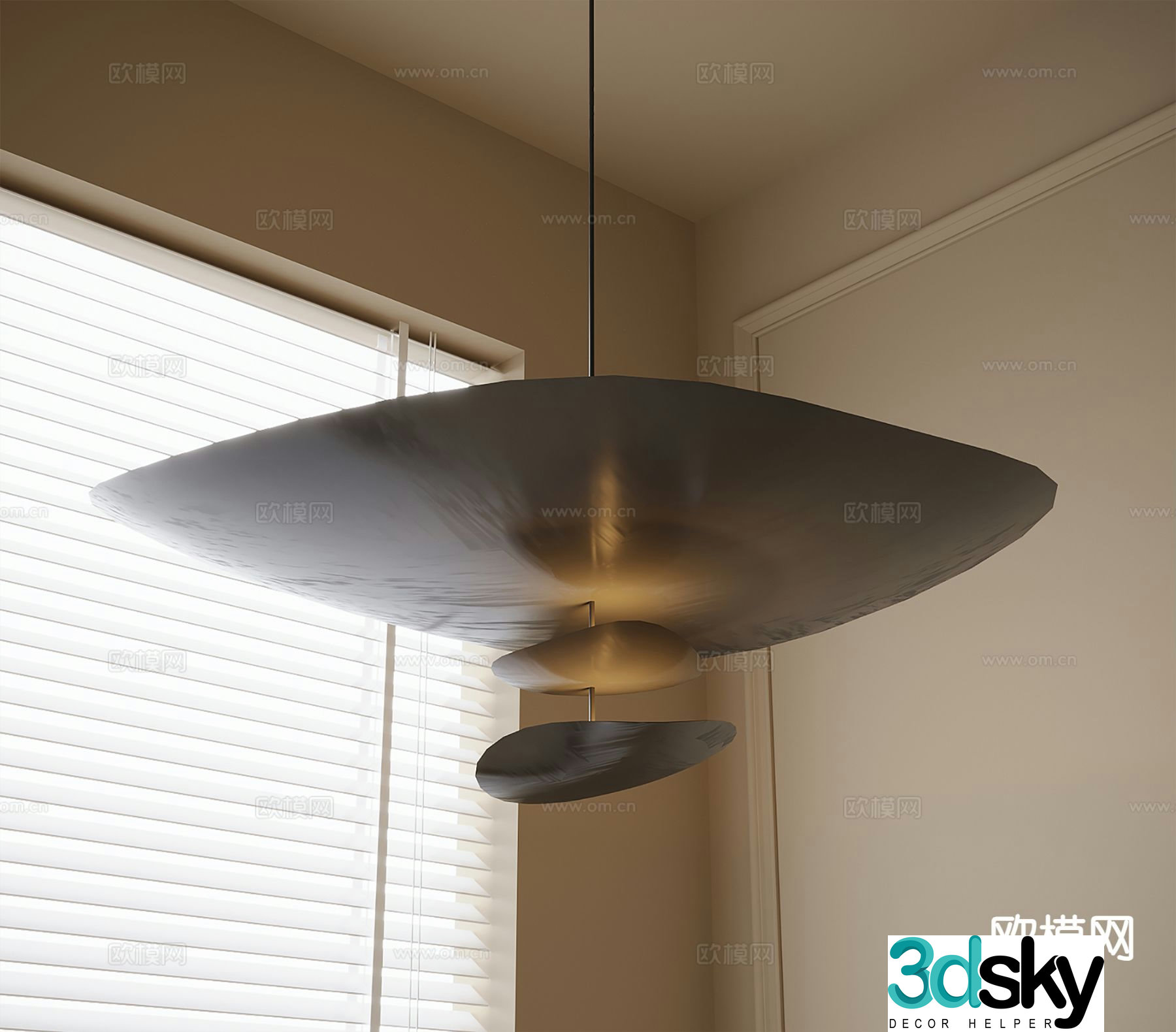 Creative chandelier restaurant chandelier 3d model