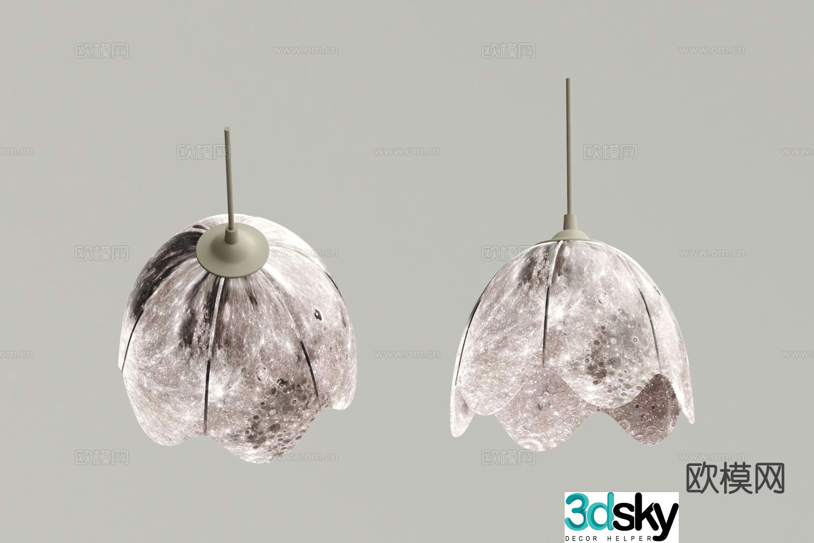 New Chinese style chandelier 3d model