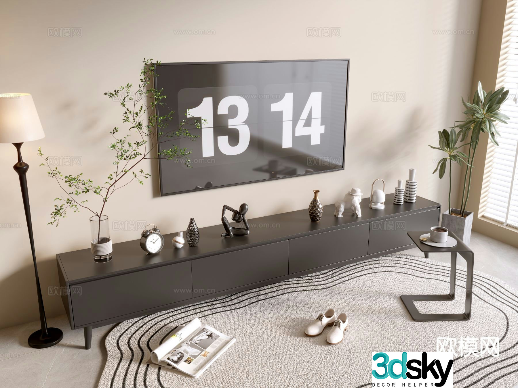 Modern TV cabinet 3d model