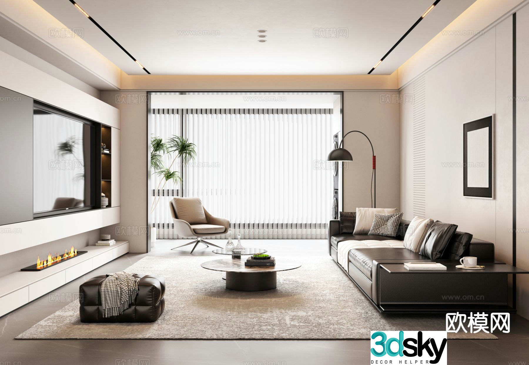 Italian living room 3d model