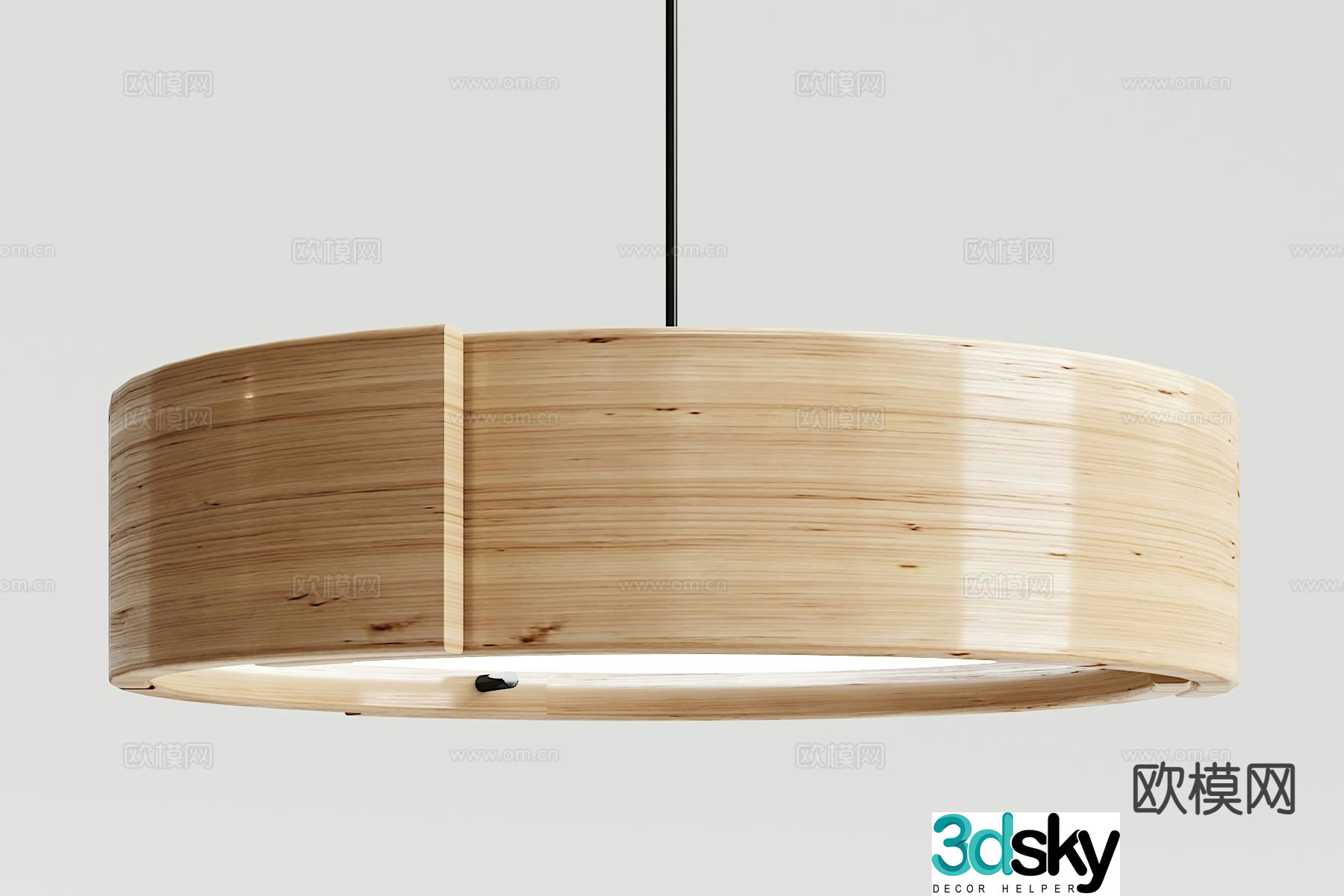 solid wood chandelier 3d model