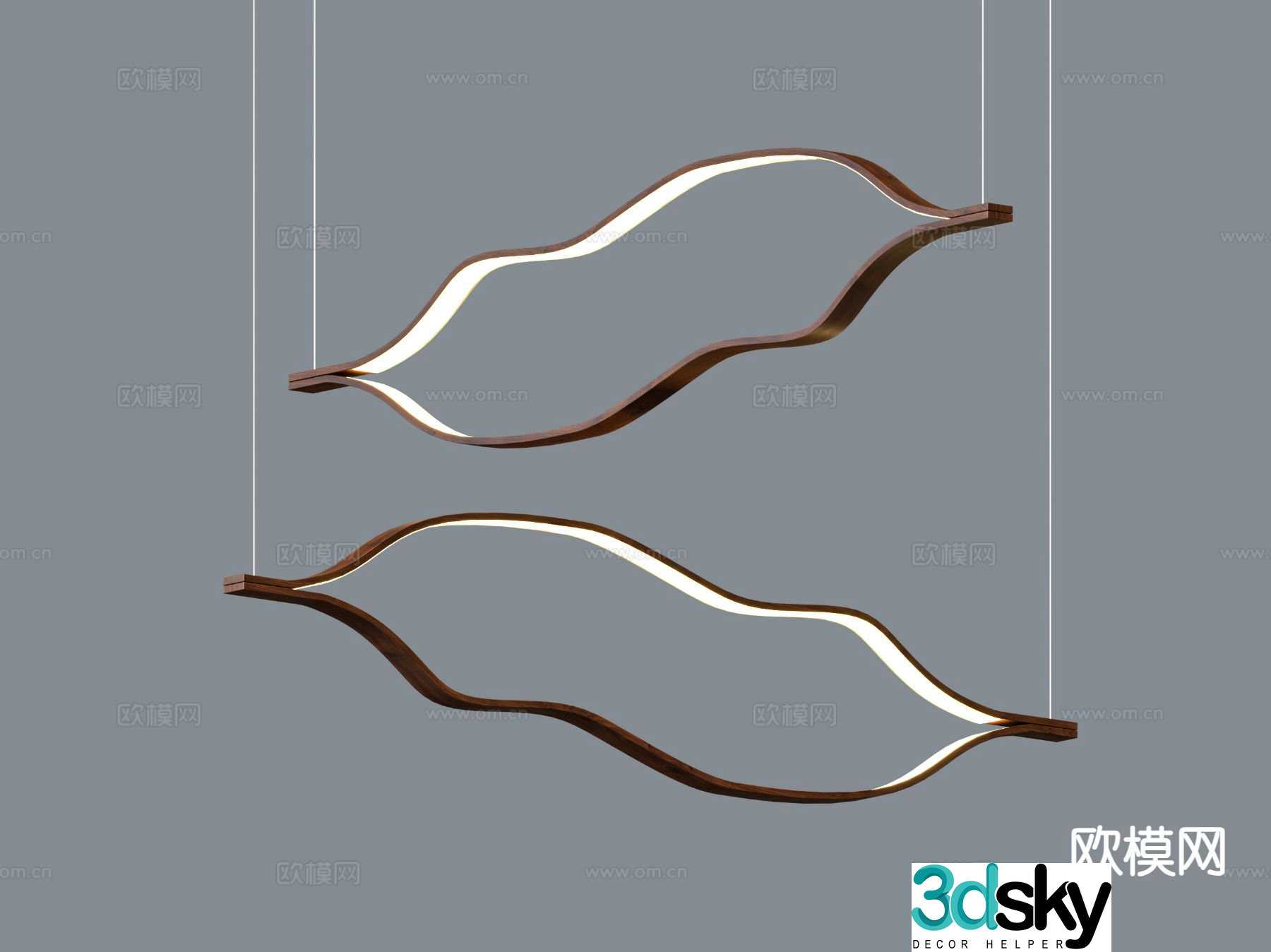 Irregular chandelier 3d model